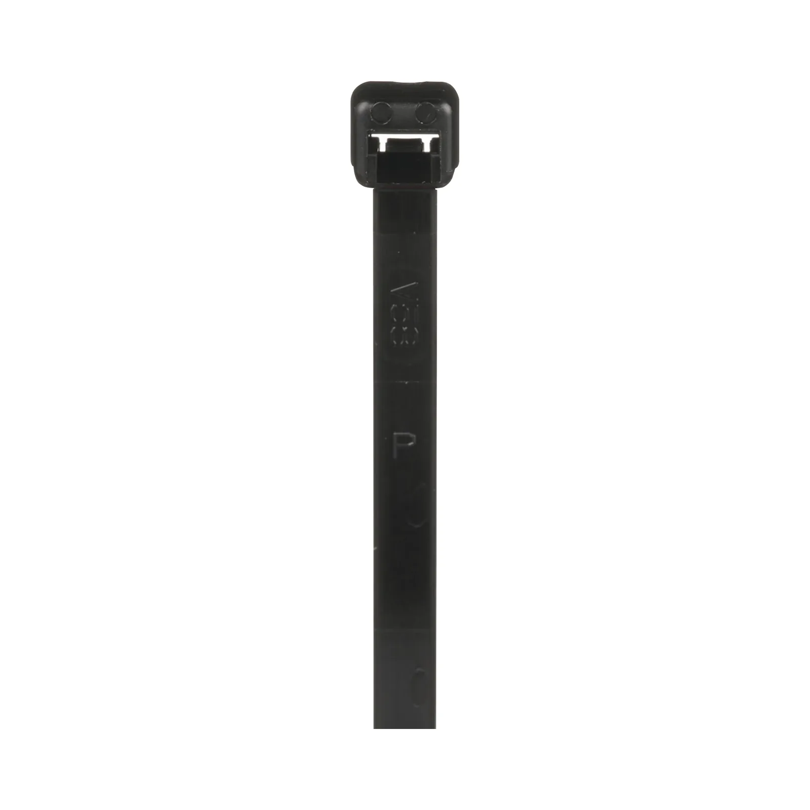 Cincho de Nylon 6.6 de Bloqueo, 188 mm largo x 4.8mm ancho, Color Negro, Exterior Resistente a Rayos UV, Paquete de 1000pz