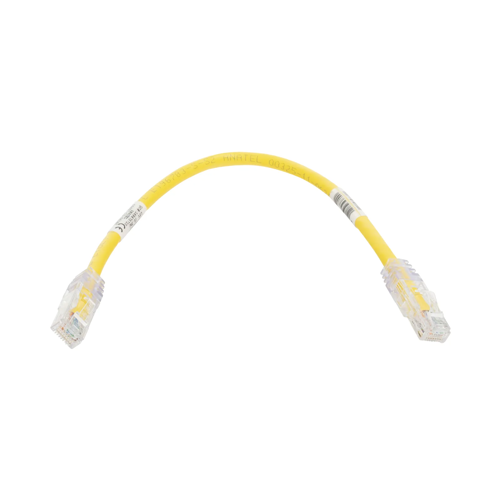 Cable de Parcheo TX6, UTP Cat6, 24 AWG, CM, Color Amarillo, 0.3 Metros (1 Pie)