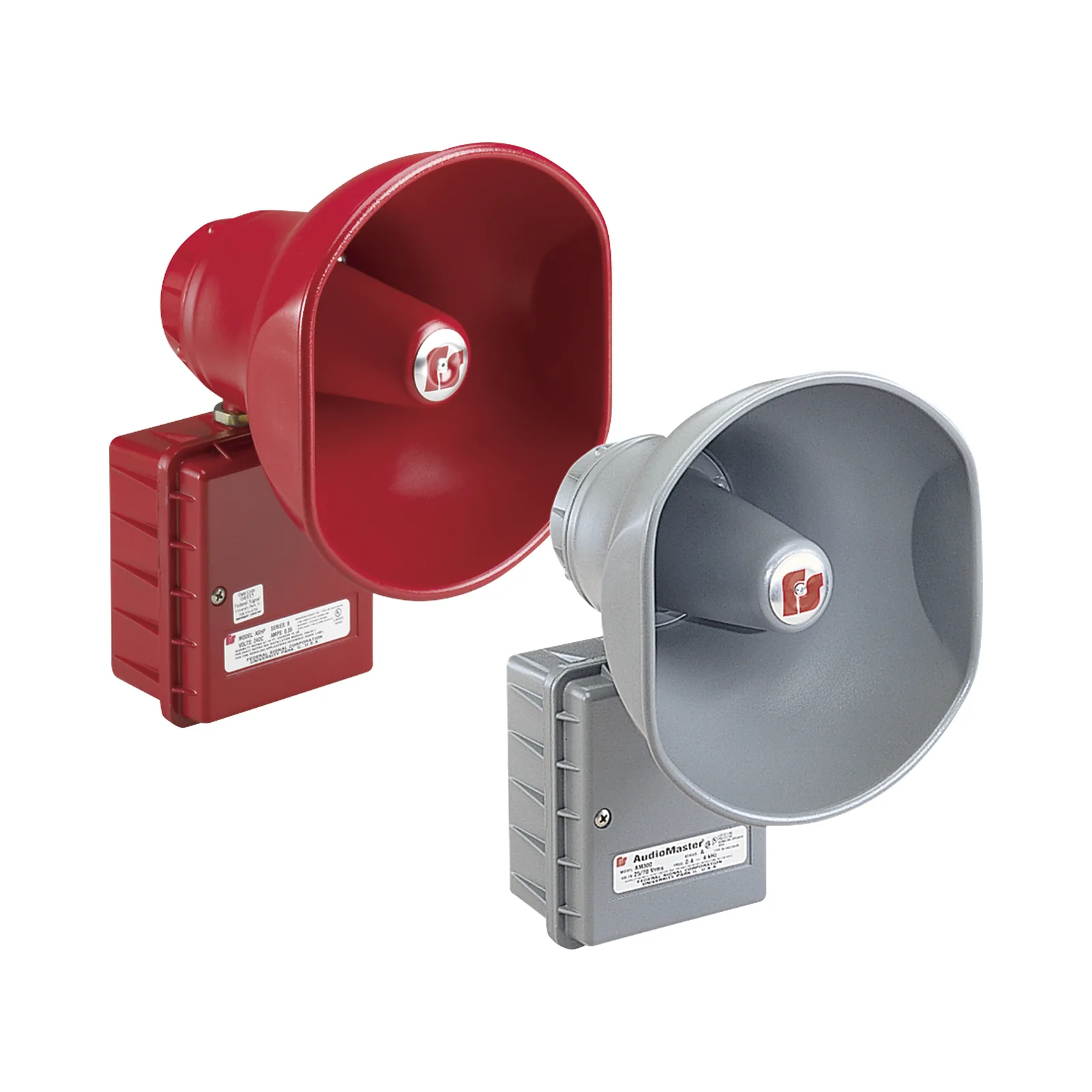 AudioMaster® Altavoz de bocina reentrante para megafonía y anunciamiento publico, 30W de Potencia, Listado contra incendios UL, Color Gris