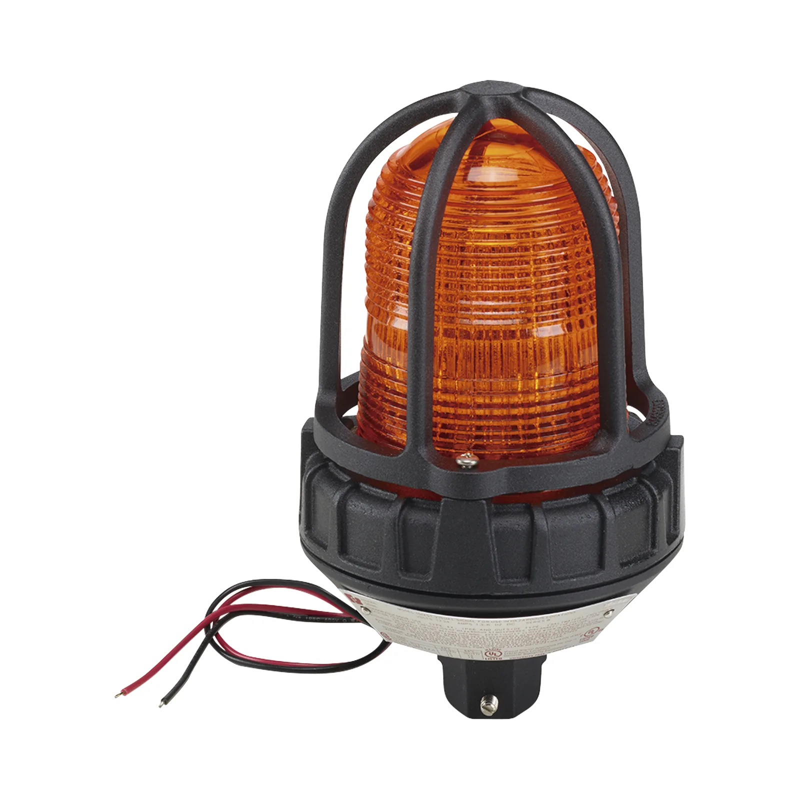 Luz estroboscópica para ubicaciónes peligrosas, montaje tipo tubo, 12-24 VCD, color Ámbar