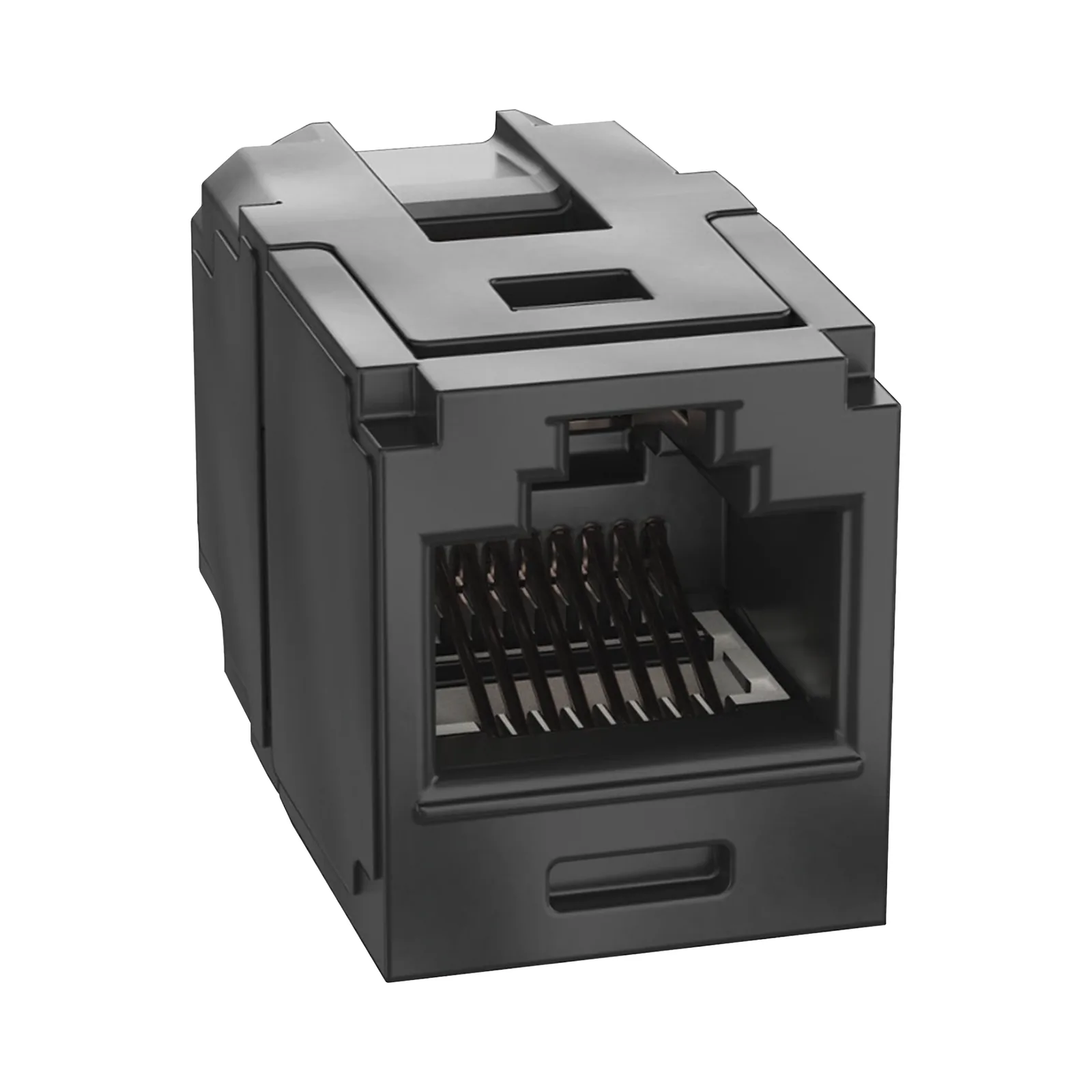 Módulo Acoplador RJ45 a RJ45, Mini-Com, Categoría 6A, Color Negro