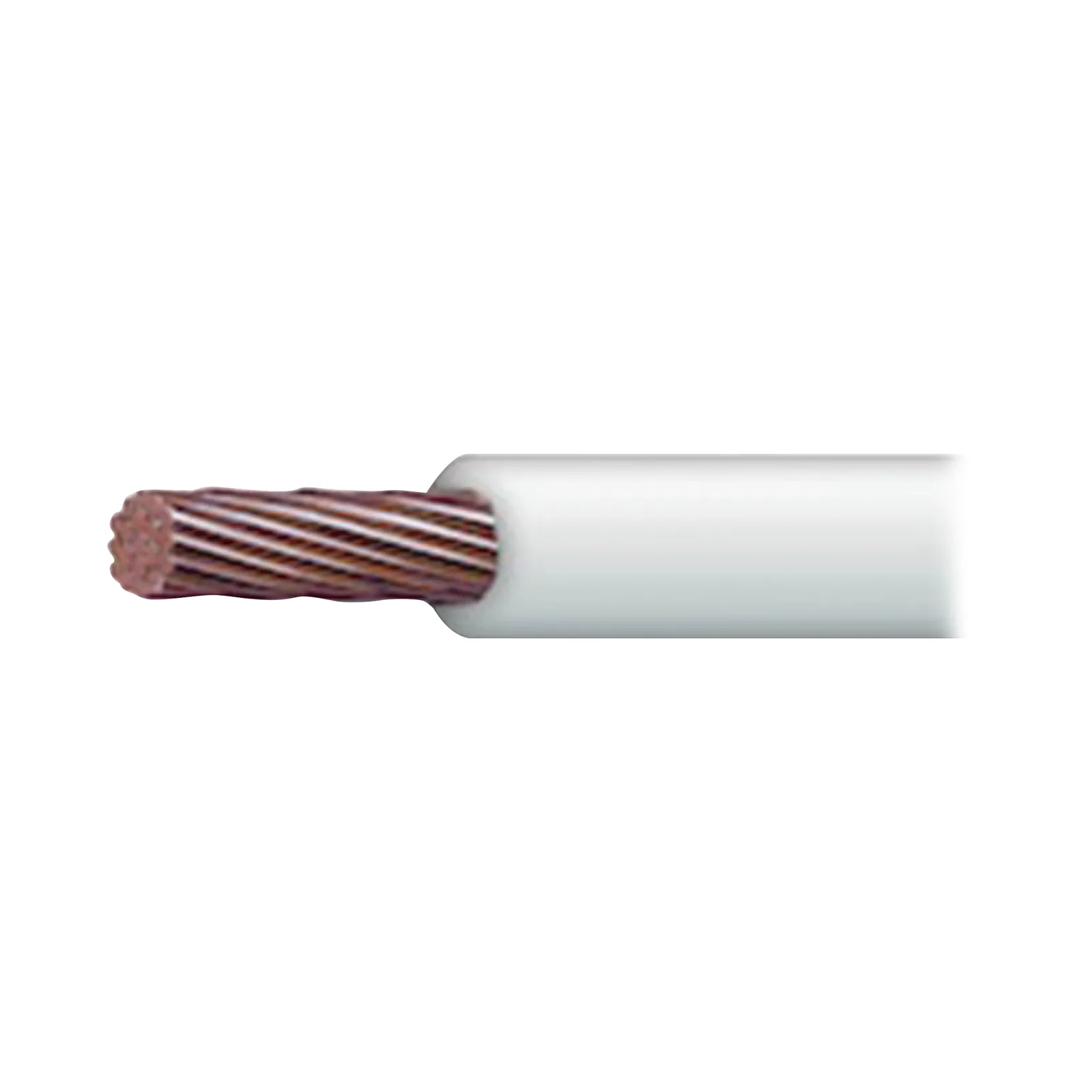 Cable Eléctrico 18 AWG Color Blanco, Conductor de Cobre Suave. Aislamiento de PVC, Auto-Extinguible. Bobina de 100 Metros (328.08 Pies)