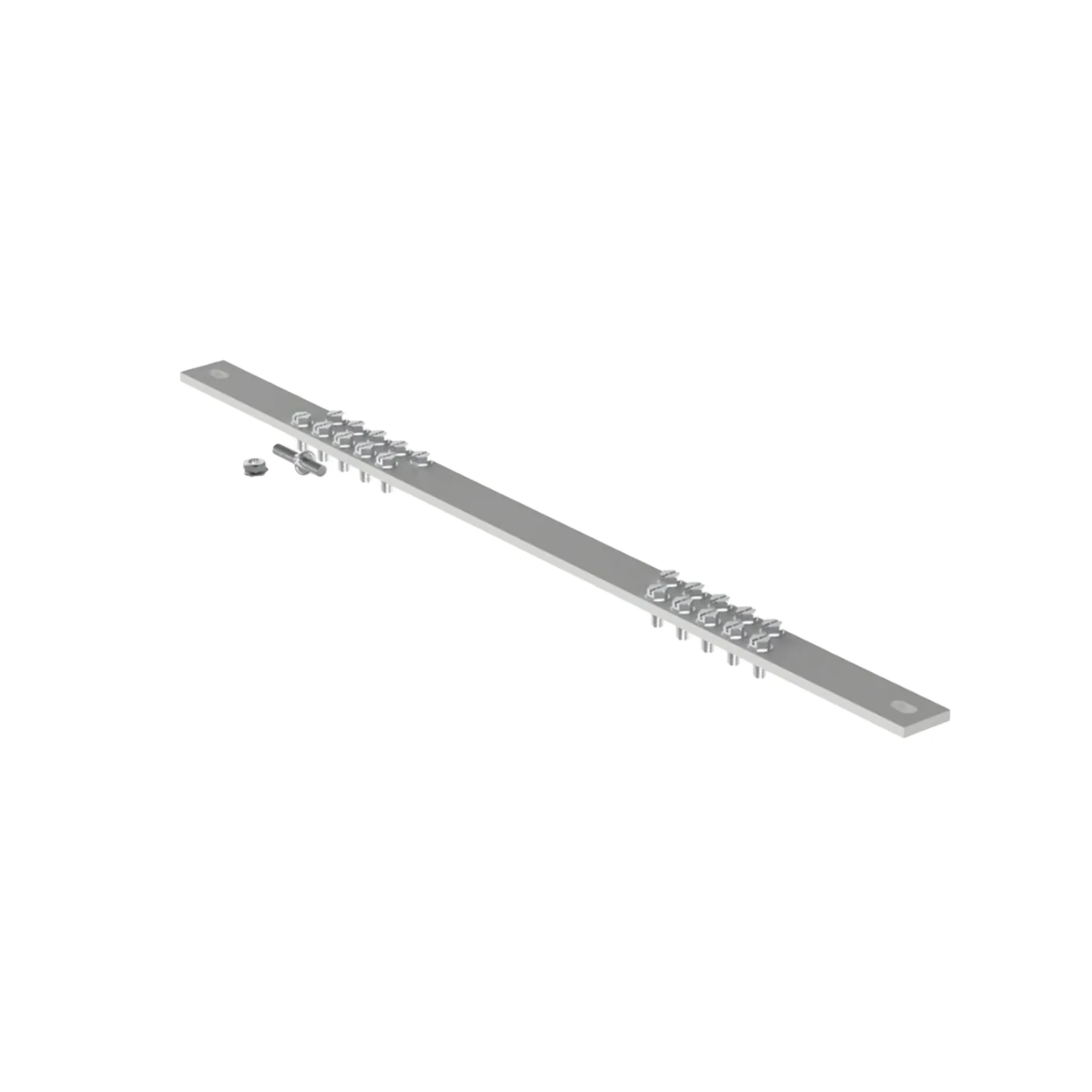 Barra de Conexión a Tierra, Para Rack de 19", Con 20 Orificios Para Conexión Rápida de Equipos, Incluye 20 Tornillos # 12-24 x 1/2" Instalados
