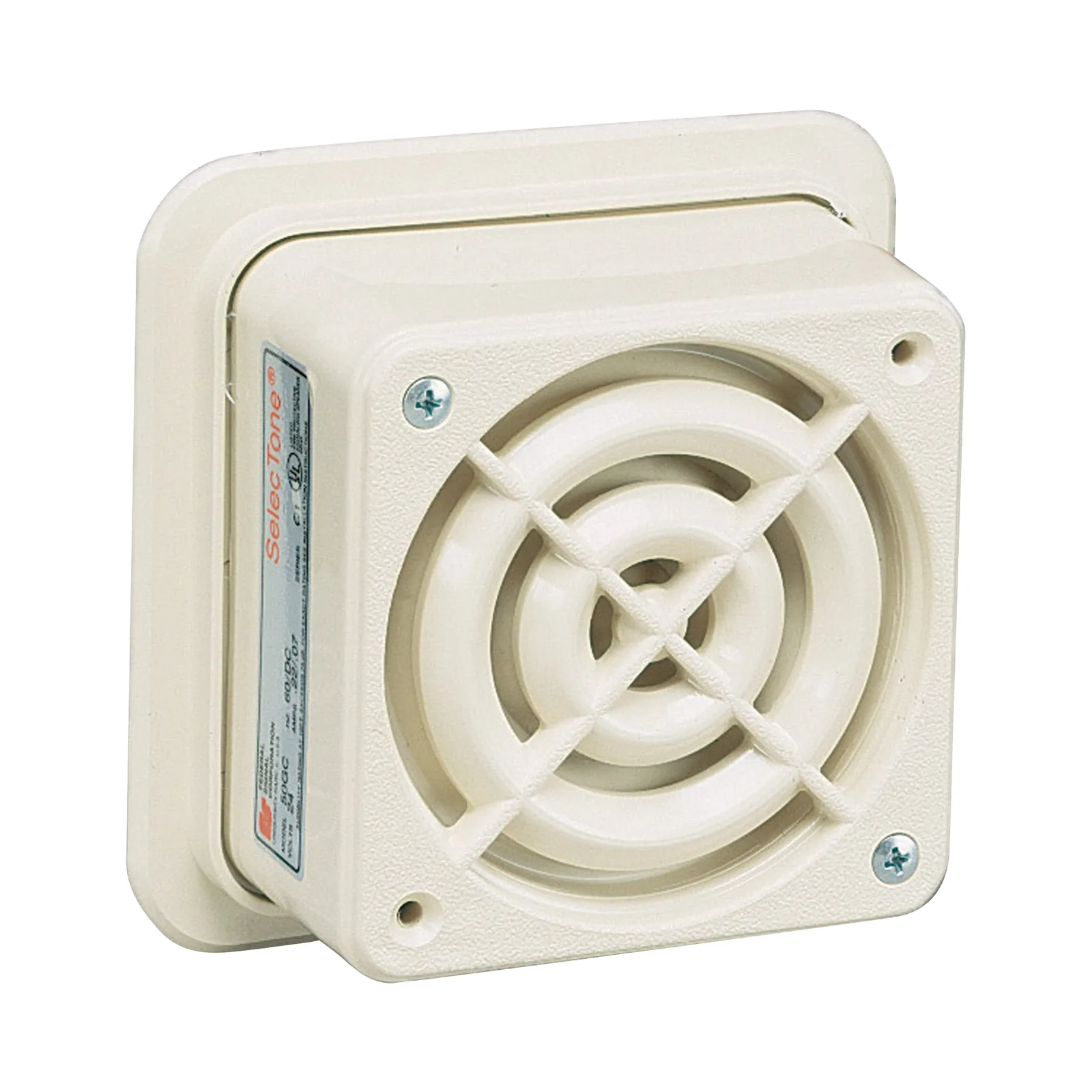 Altavoz amplificado Selectone, UL y cUL, 24 Vcd, montaje en superficie