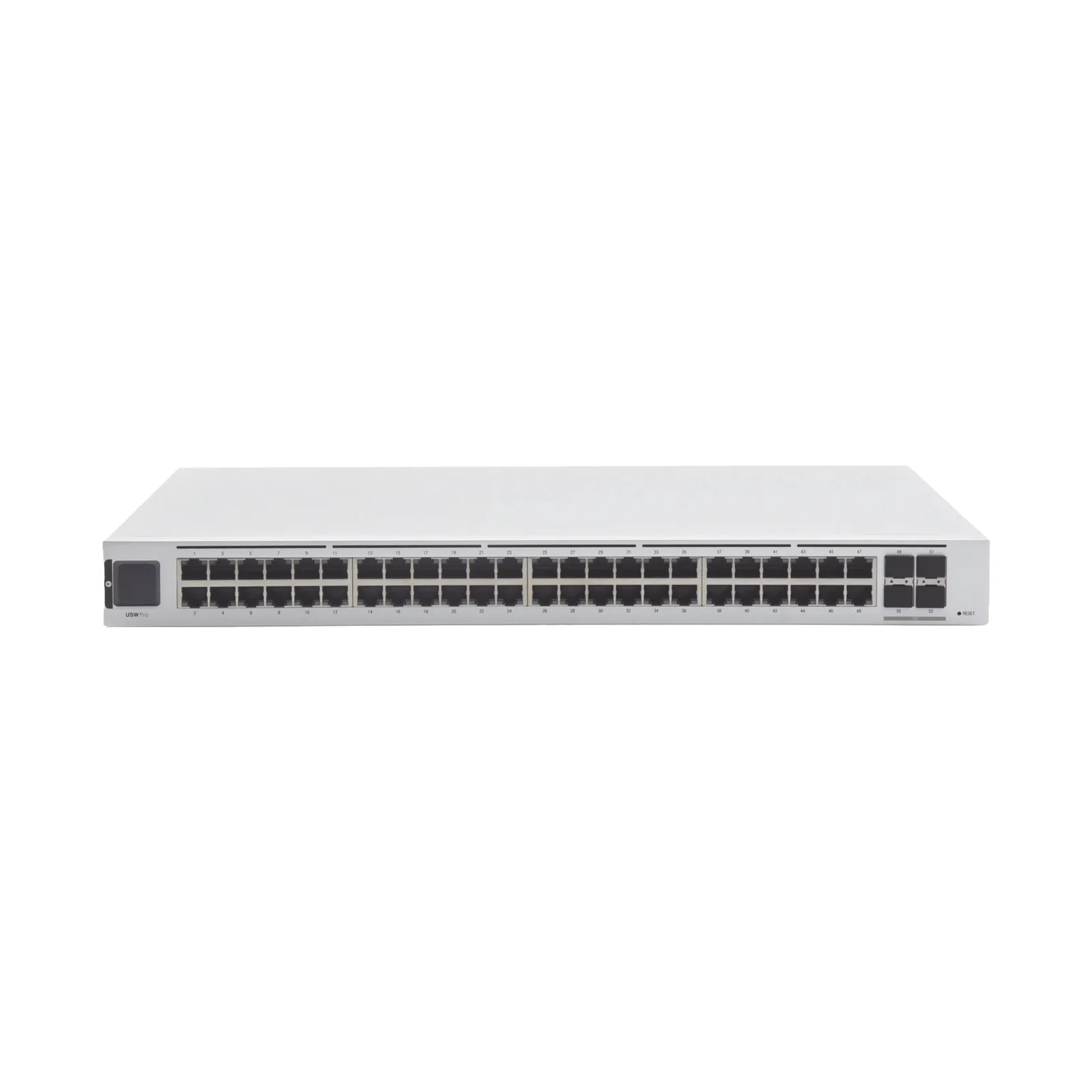 UniFi Switch USW-Pro-48, Capa 3 de 48 puertos Gigabit RJ-45 + 4 puertos 1/10G SFP+, pantalla informativa