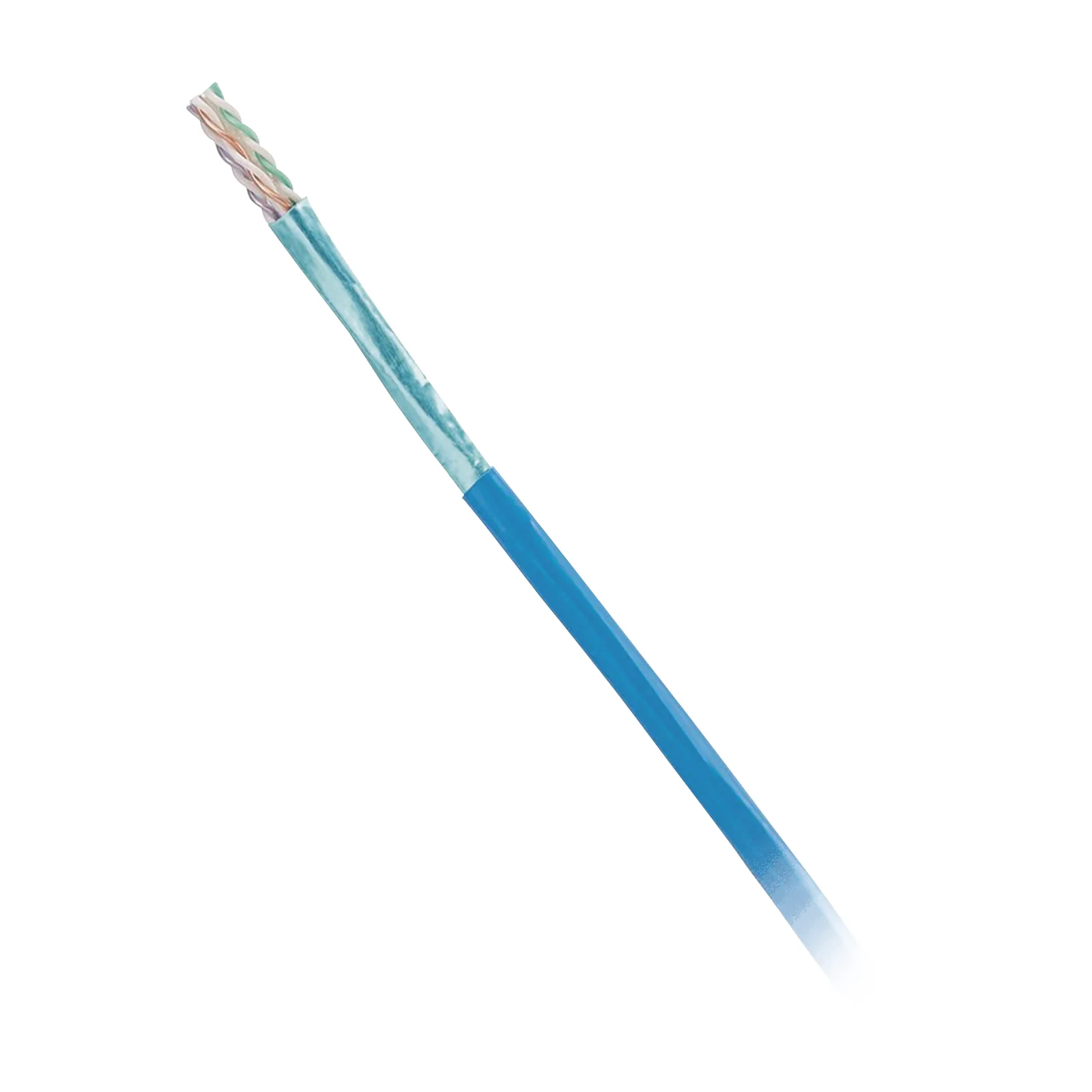 Bobina de Cable Blindado F/UTP de 4 Pares, Cat6, LSZH (Libre de Gases Tóxicos), Color Azul, 305 Metros (1000 Pies)