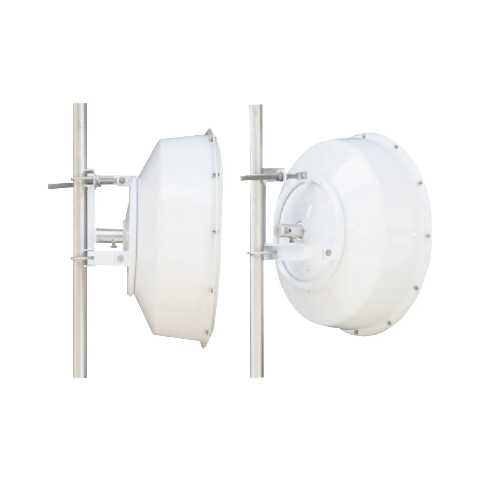 Antena direccional de alta resistencia, Ganancia 30 dBi, (4.9 -6.4 GHz), Plato hondo para mayor inmunidad al ruido, Conectores N-Hembra, Montaje incluido.