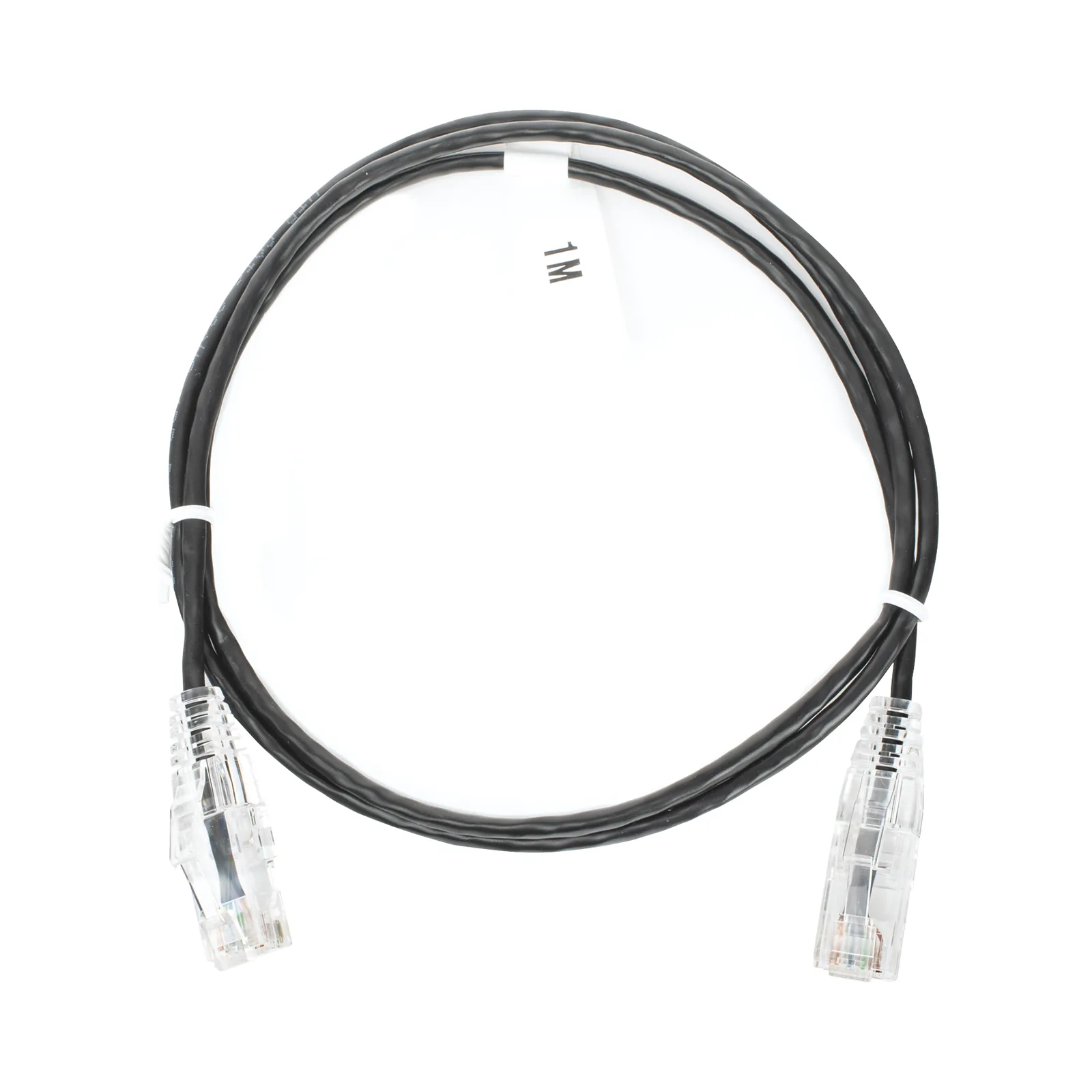 Cable de Parcheo Slim UTP Cat6 - 1 Metro (3.28 Pies), Negro, Diámetro Reducido (28 AWG)