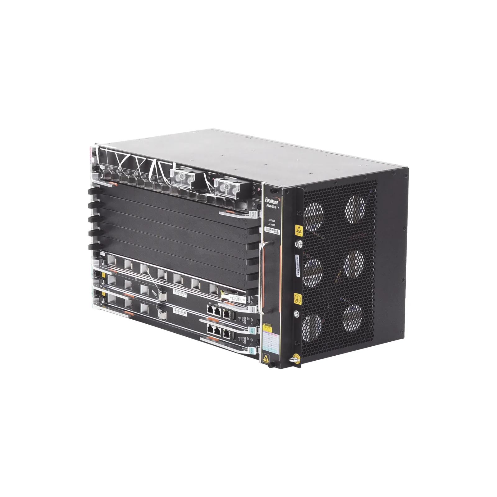 OLT Carrier Class Modular GPON, 6 Ranuras de Servicio, Incluye 1 Tarjeta de Servicio 16 puertos GPON, crecimiento hasta 96 puertos GPON, 6 UR, Gestión por UNM2000, CLI, (Incluye Instalación de software UNM2000)