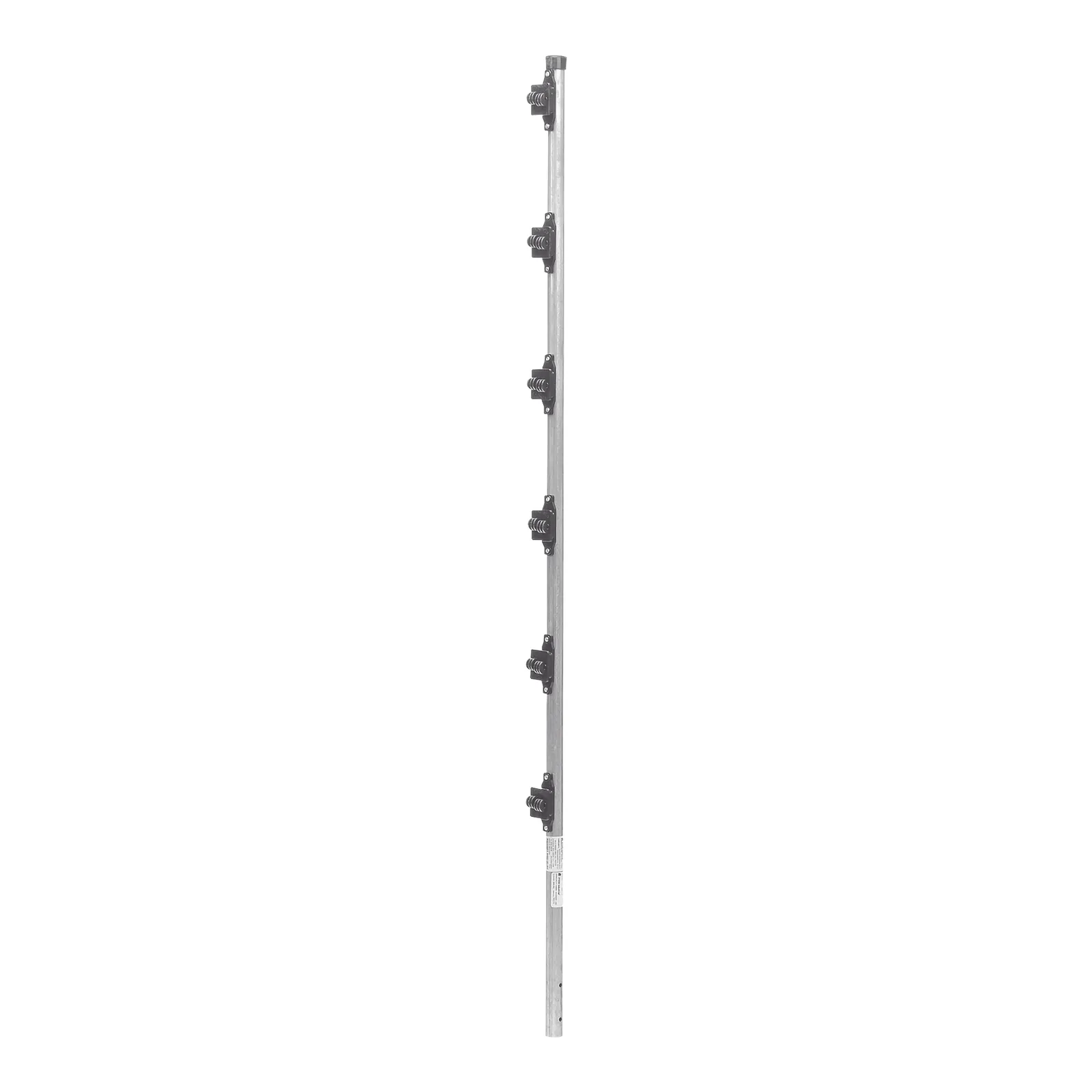Poste con 6 Aisladores de PASO para Cerca Electrificada. Tubo Galva. de 1.4m, cal. 18 de 1" Diam. (Sin pintar).