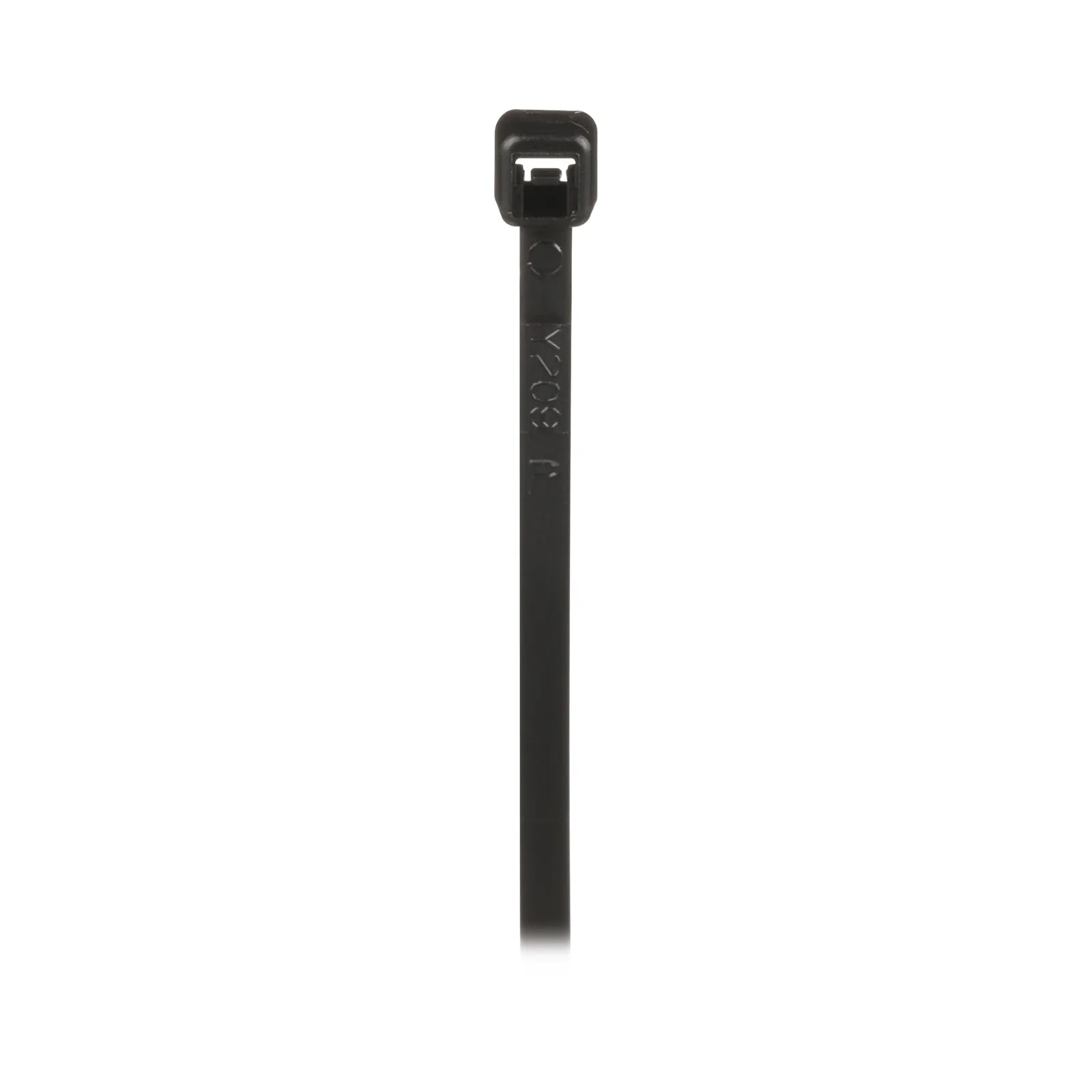 Cincho de Nylon 6.6 de Bloqueo, 203 mm largo x 2.5mm ancho, Color Negro, Exterior Resistente a Rayos UV, Paquete de 1000pz