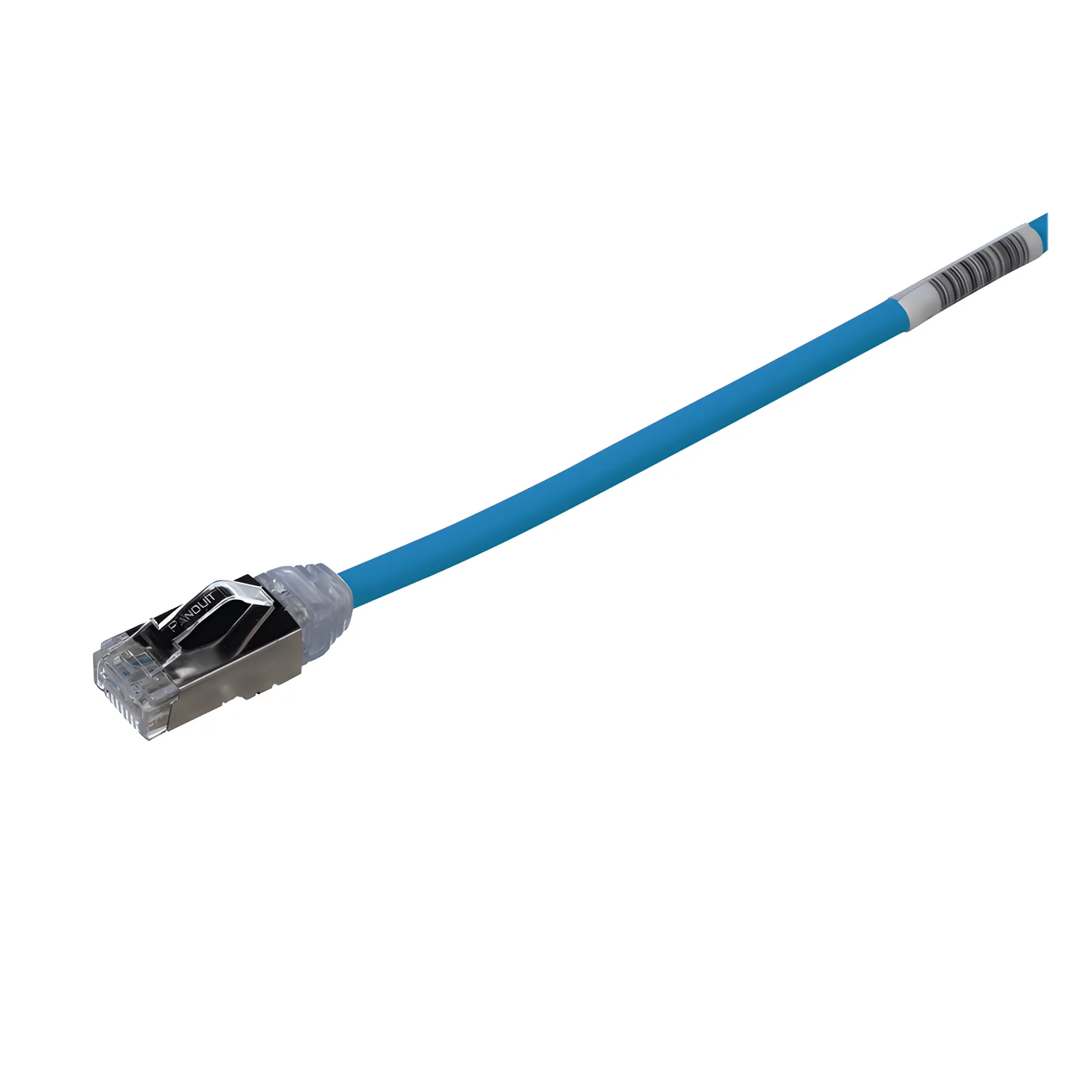 Patch Cord Cat6A, Diametro Reducido 28 AWG, Blindado S/FTP, CM/LS0H, 0.5 Metros (1.64 Pies), Color Azul
