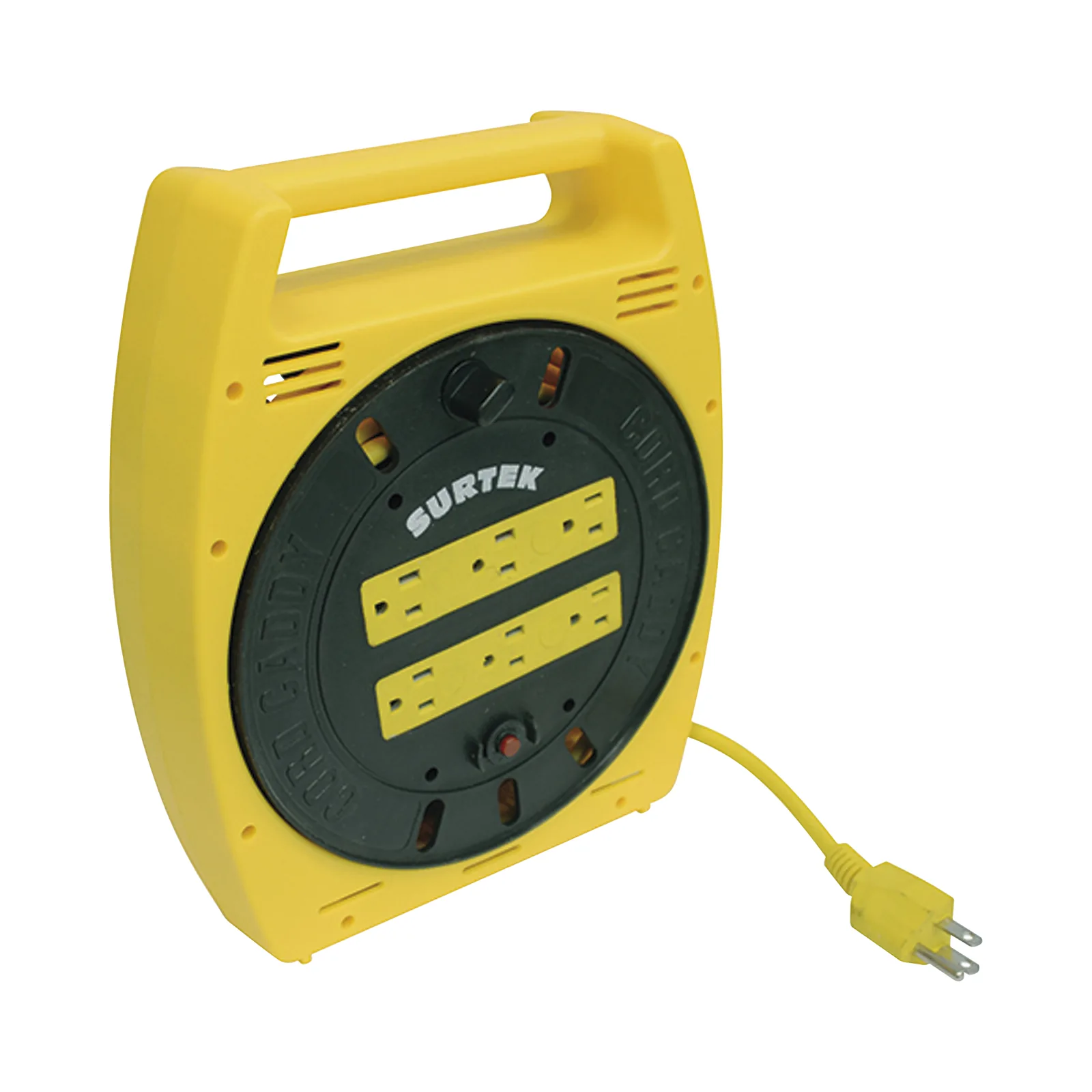 Multicontacto Eléctrico Tipo Carrete con 6 Contactos y 6 metros de Extensión / 127 V CA 10 A Máximo.