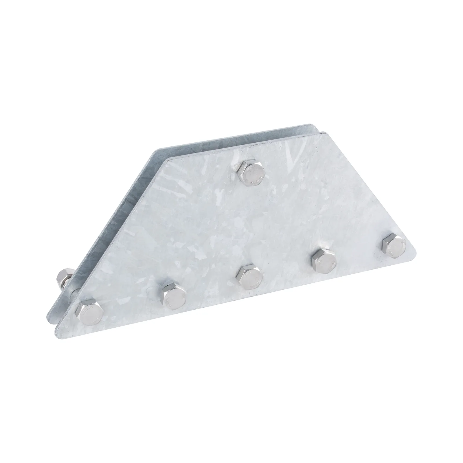 Placas igualadoras con tornillería y separadores, para 6 retenidas. Galvanizado en inmersión.