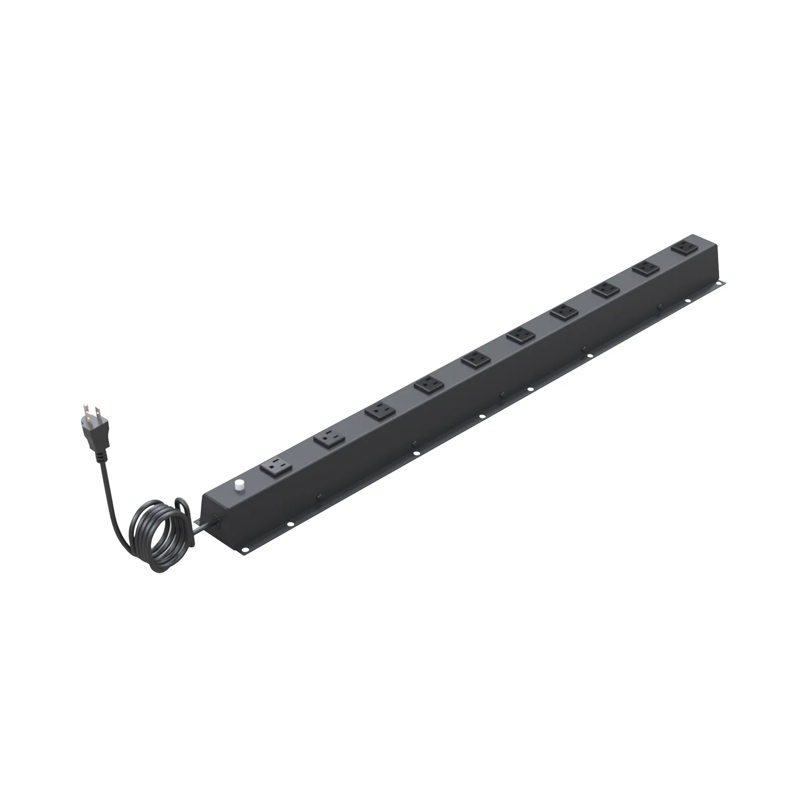 PDU Vertical de 10 Contactos (NEMA 5-15R). Volt. Ent./Sal.: 120Vca/15A compatible con Racks EIRL y EIQR.