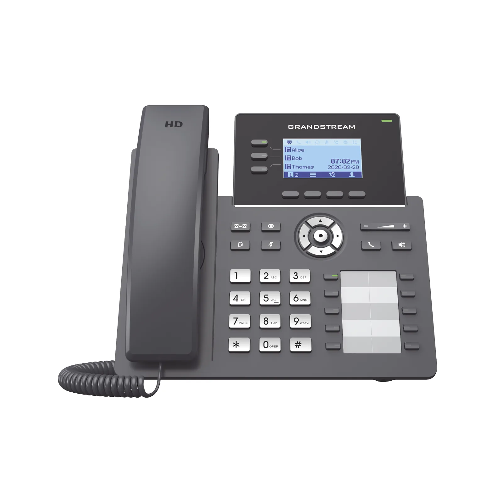 Teléfono IP Grado Operador, 3 líneas SIP con 6 cuentas, 10 botones BLF, puertos Gigabit PoE, codec Opus, IPV4/IPV6 con gestión en la nube GDMS