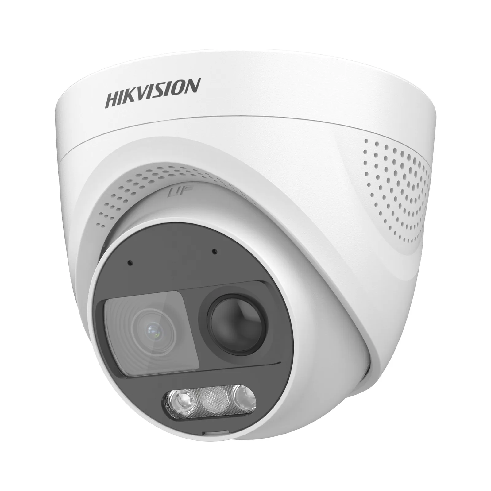 Turret TURBOHD 2 Megapixeles (1080p) / Imagen a color 24/7 / Lente 2.8 mm / Luz Blanca 20 mts / Exterior IP67 / WDR 130dB / Sensor PIR / Sirena Integrada / Estrobo ROJO - AZUL / Micrófono Integrado