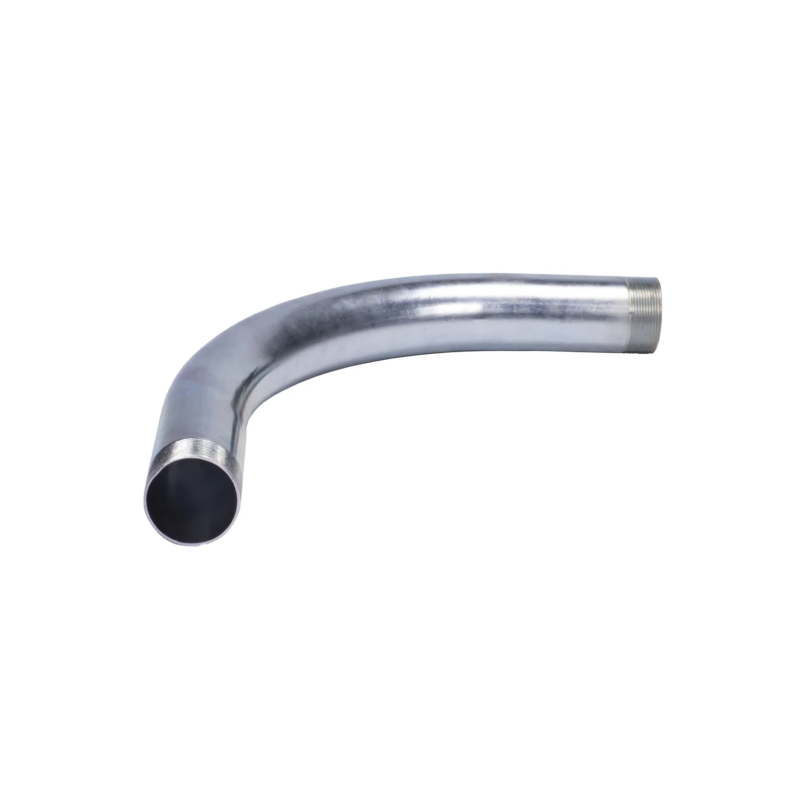 Curva/Codo de 90° de 2 1/2" (63mm) pared gruesa con rosca galvanizado etiqueta amarilla