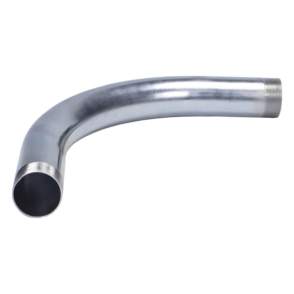 Curva/Codo de 90° de 3" (76mm) pared gruesa con rosca galvanizado etiqueta amarilla