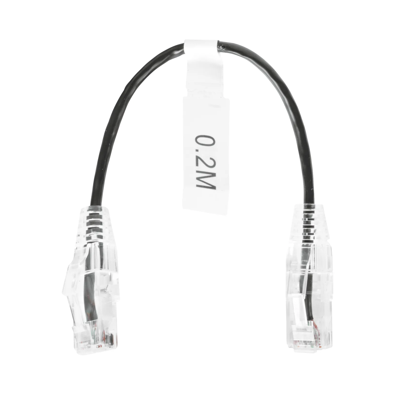 Cable de Parcheo Slim UTP Cat6 - 20 cm (7.87 Pulgadas) Negro Diámetro Reducido (28 AWG)