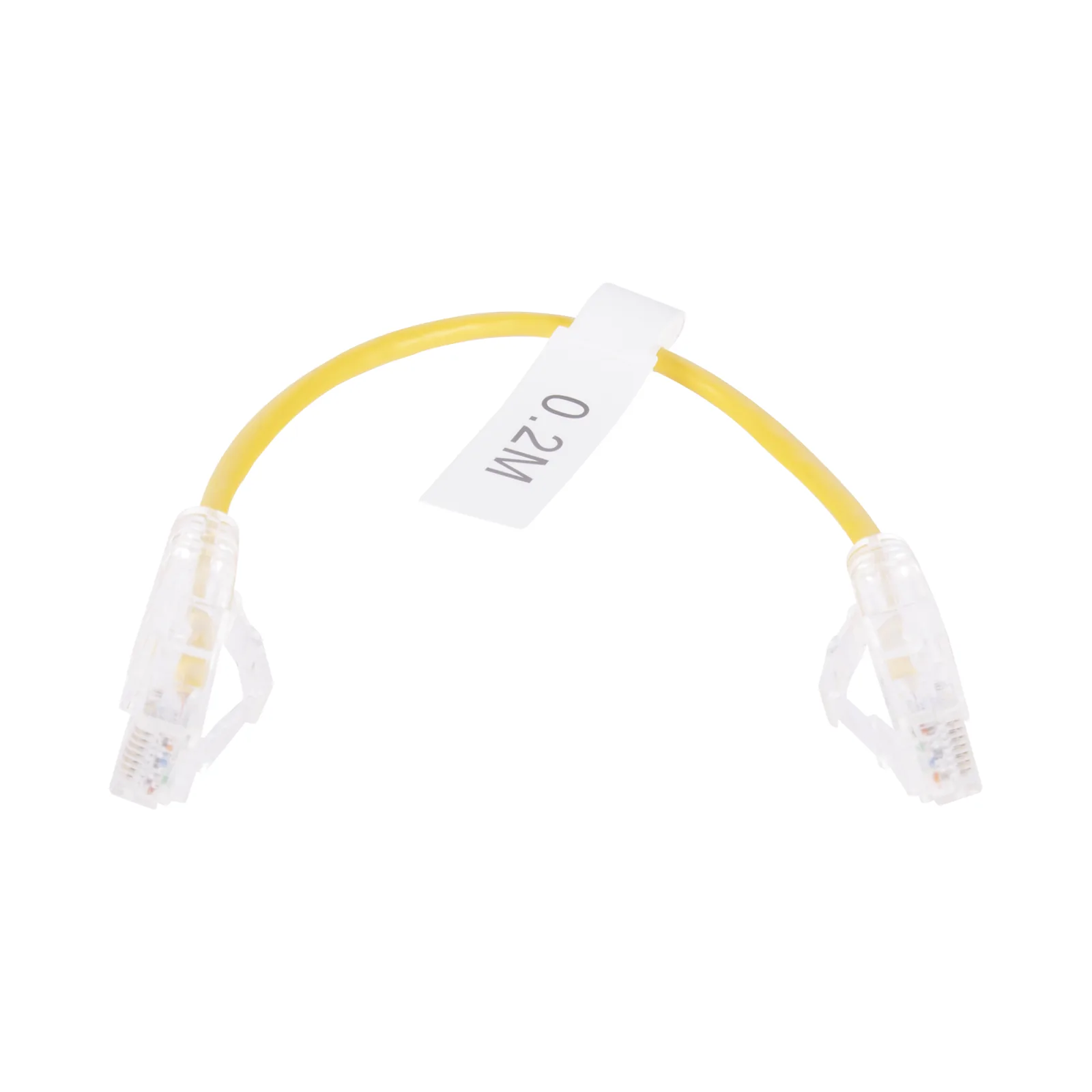 Cable de Parcheo Slim UTP Cat6 - 20 cm (7.87 Pulgadas) Amarillo Diámetro Reducido (28 AWG)