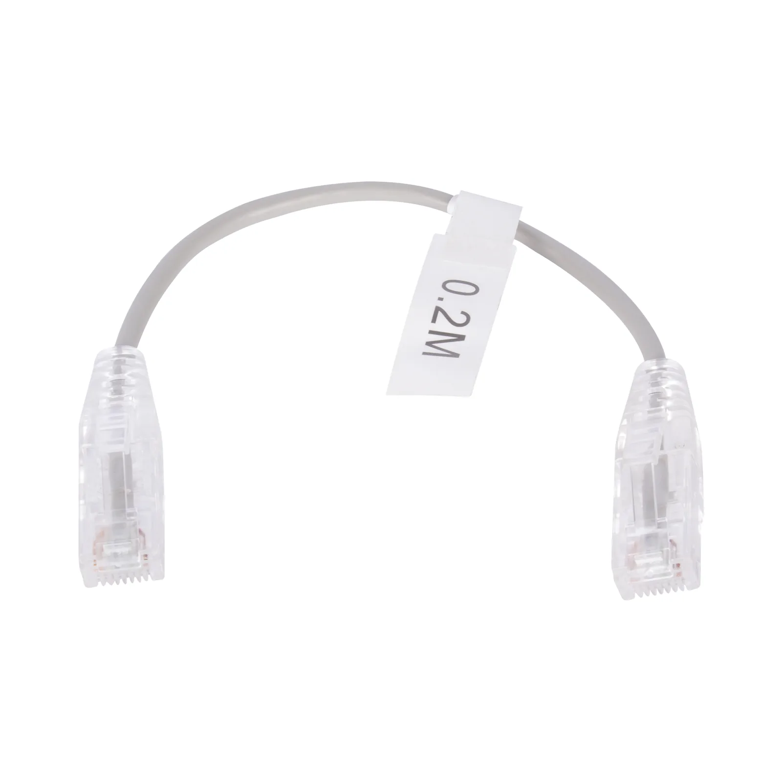 Cable de Parcheo Slim UTP Cat6 - 20 cm (7.87 Pulgadas) Gris Diámetro Reducido (28 AWG)
