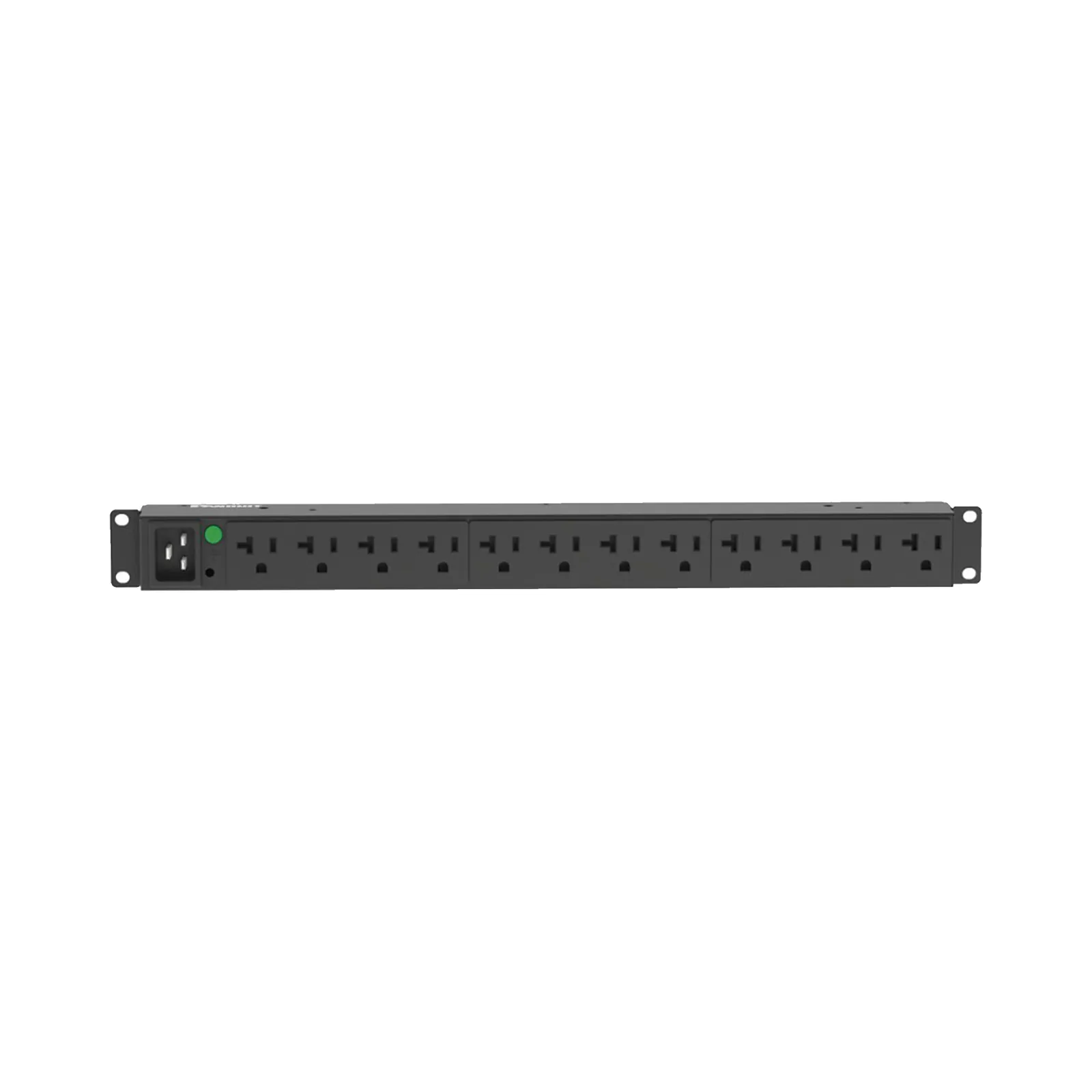 PDU Básico para Distribución de Energía, Enchufe de Entrada NEMA L5-20P, Con 12 Contactos NEMA 5-20R, Instalación Horizontal de 19in, 1UR, 20 Amp, 120 Vca