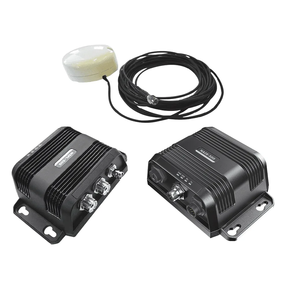 Transpondedor AIS Clase B NAIS 500 / Reducción de Riesgo de Colisión / Compacto y Ligero / Resistente al Agua / Bajo Consumo de Energía / Compatible con B&G, Simrad y Lowrance MFD / Incluye NSPL500 y GPS-500