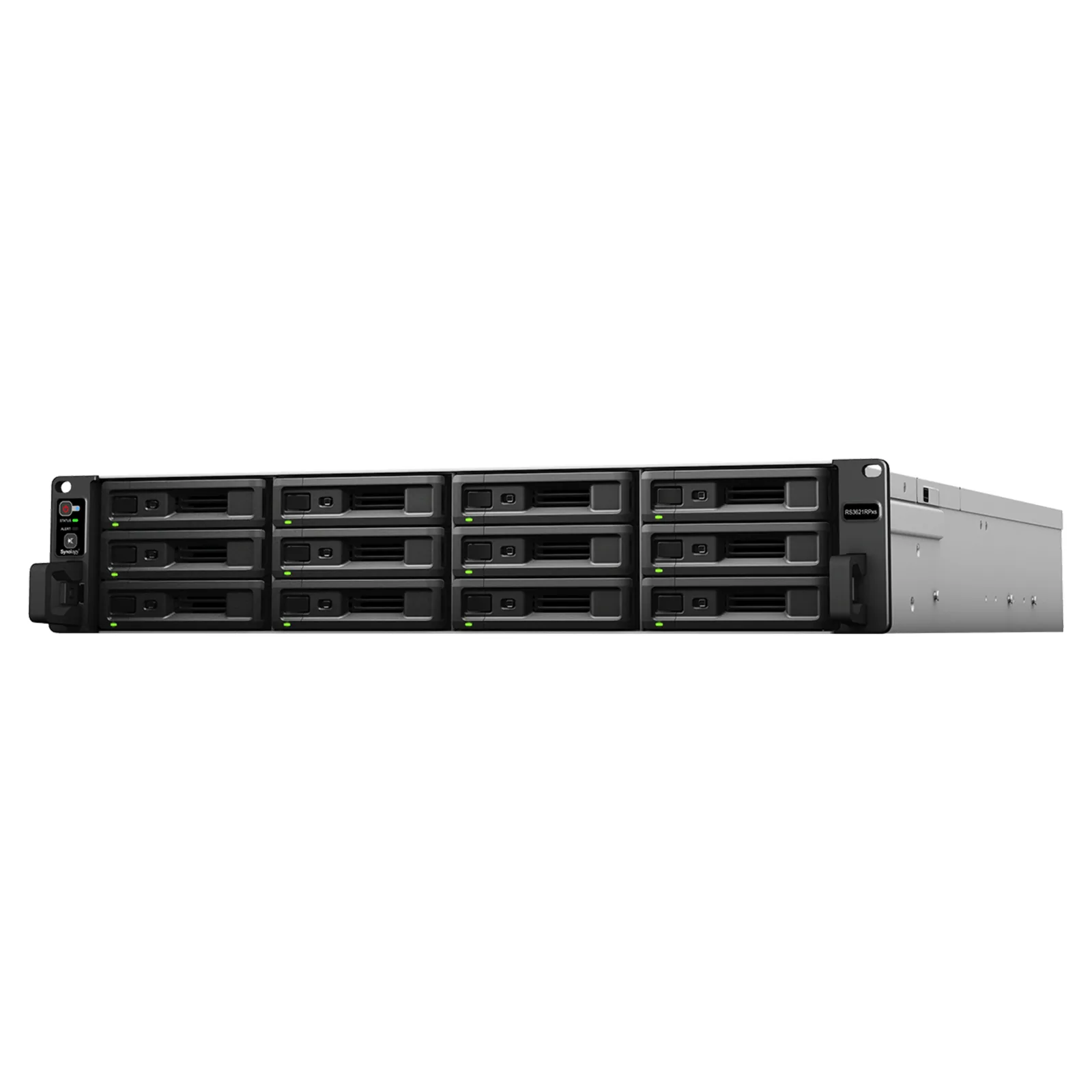 Servidor de Almacenamiento Synology RackStation RS3621RPxs | 12 Bahías | Procesador Intel Xeon D-1531 de 6 Núcleos | 8 GB DDR4 ECC | Expandible a 36 Bahías | Energía Redundante | Compatible con Virtualización y RAID.