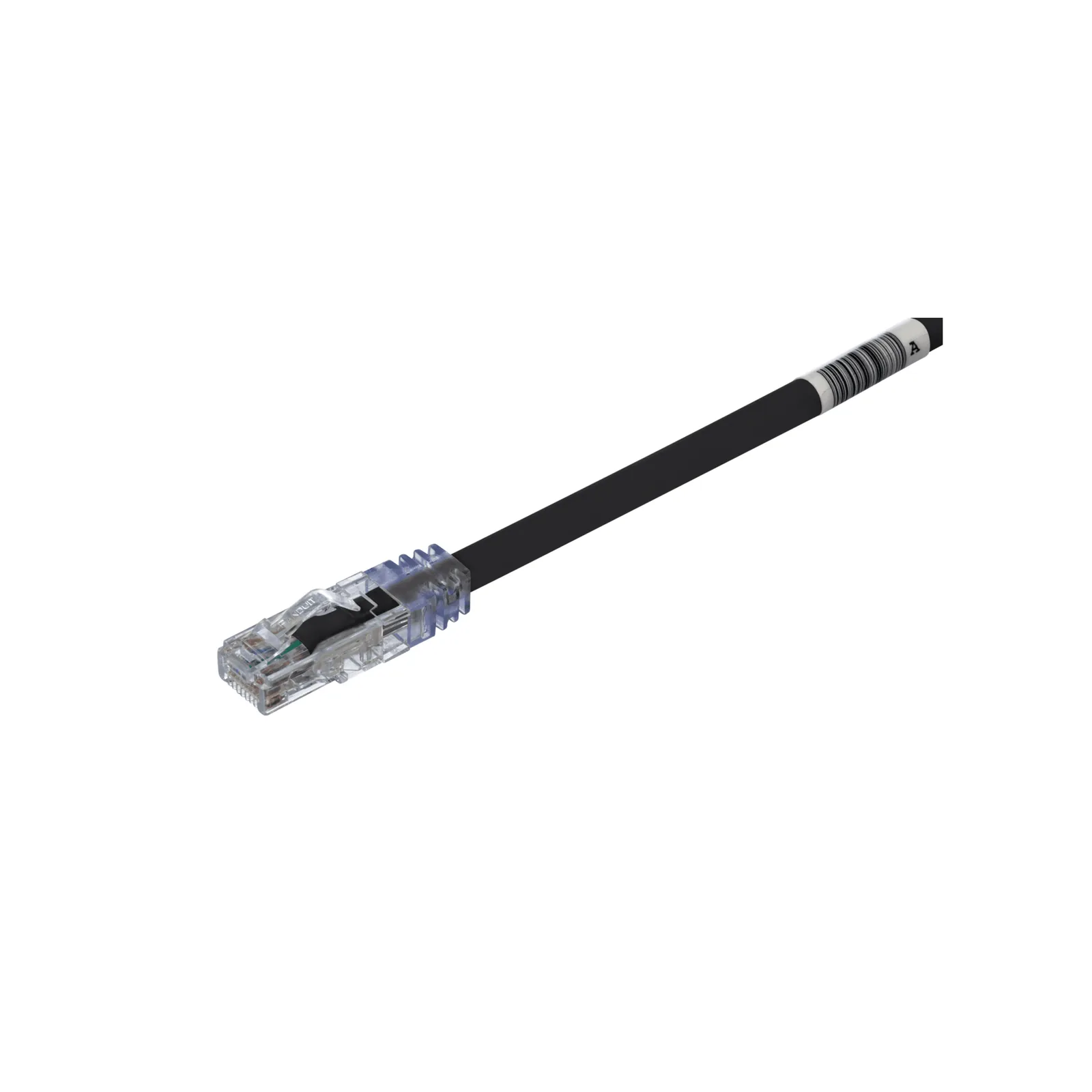 Cable de Parcheo UTP, Cat6A, 24 AWG, CM, Color Negro, 0.3 Metros (1 Pie)