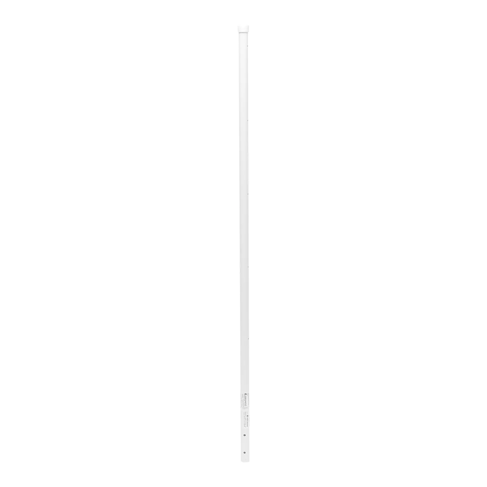 Poste de Esquina Blanco de Acero Galv. de 1.2m para Cerca Electrificada cal. 18 de 1" Diam. para 5 Aisladores (No incluidos).