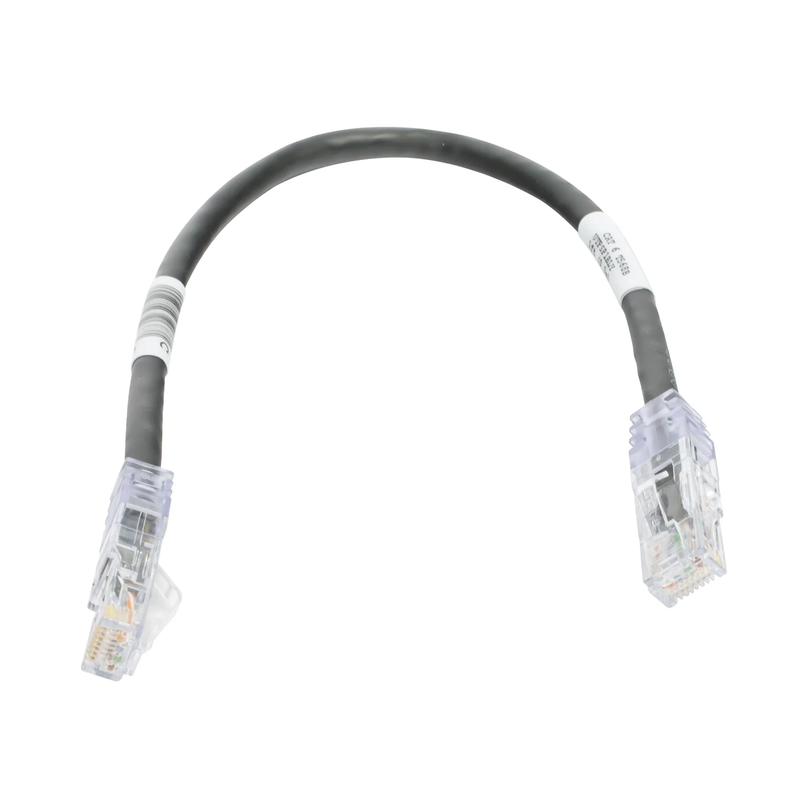 Cable de Parcheo TX6, UTP Cat6, 24 AWG, CM, Color Negro, 0.3 Metros (1 Pie)