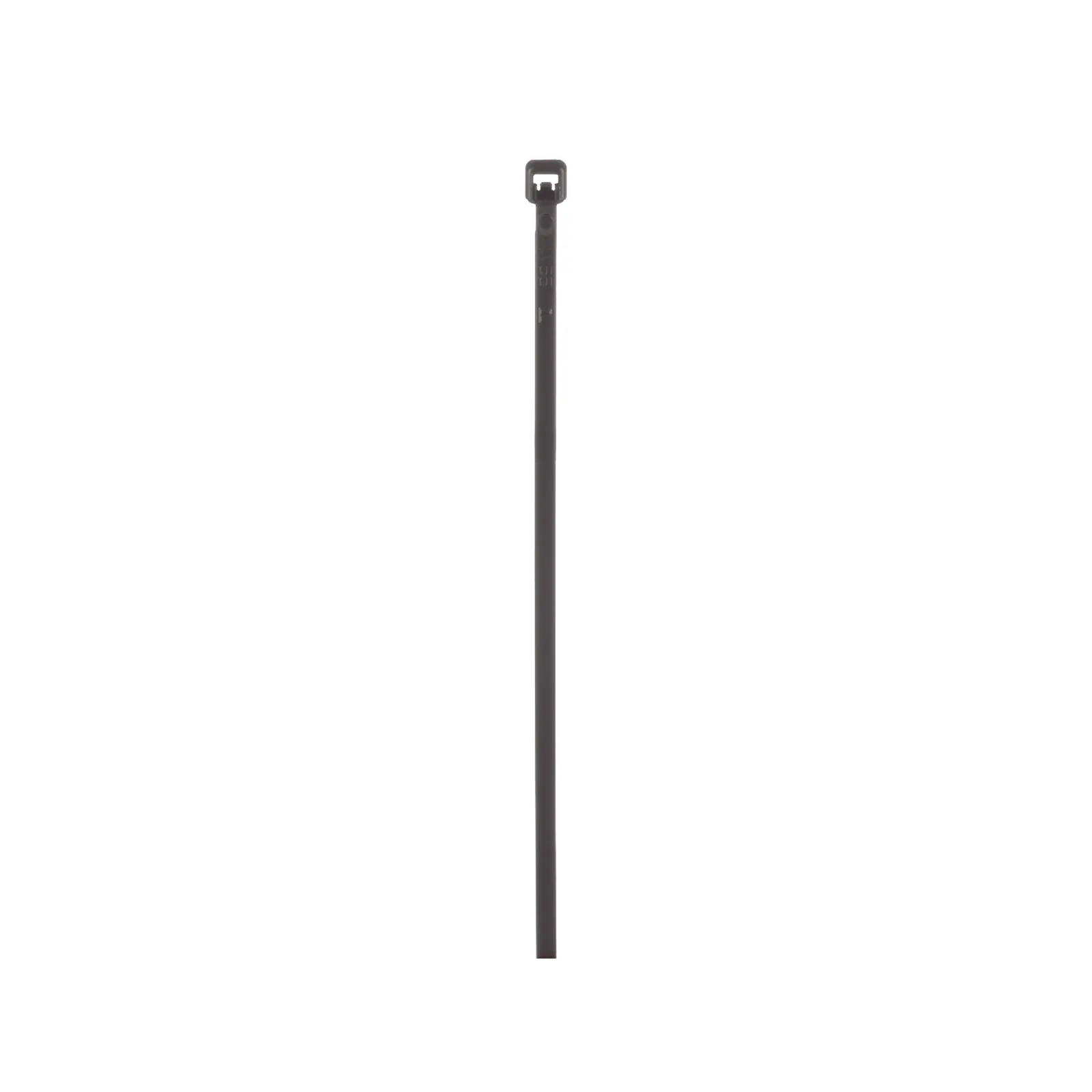 Cincho de Nylon 6.6 de Bloqueo, 203 mm largo x 2.5mm ancho, Color Negro, Exterior Resistente a Rayos UV, Paquete de 100pz