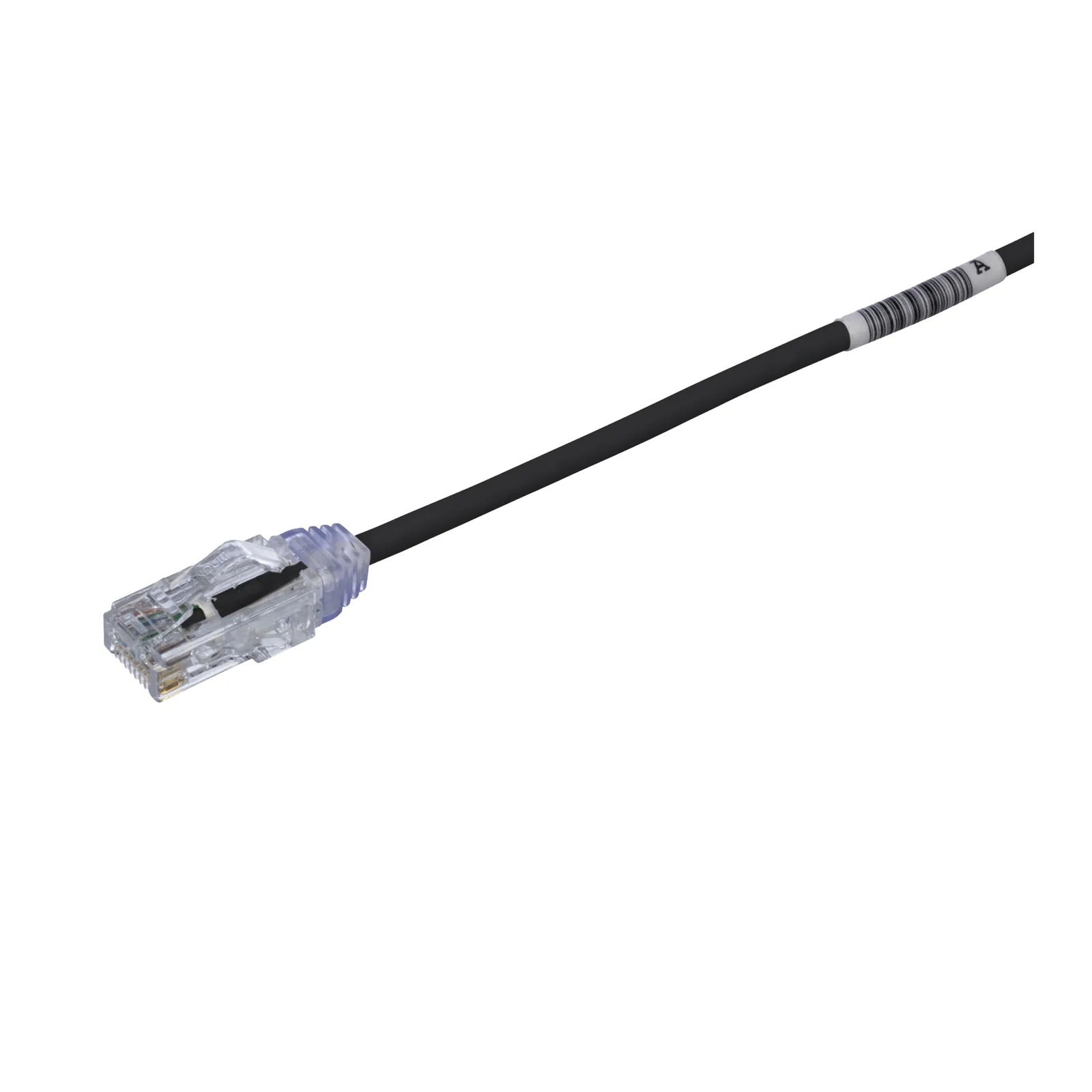Cable de Parcheo TX6, UTP Cat6, Diámetro Reducido (28AWG), Color Negro, 0.5 Metros (1.64 Pies)