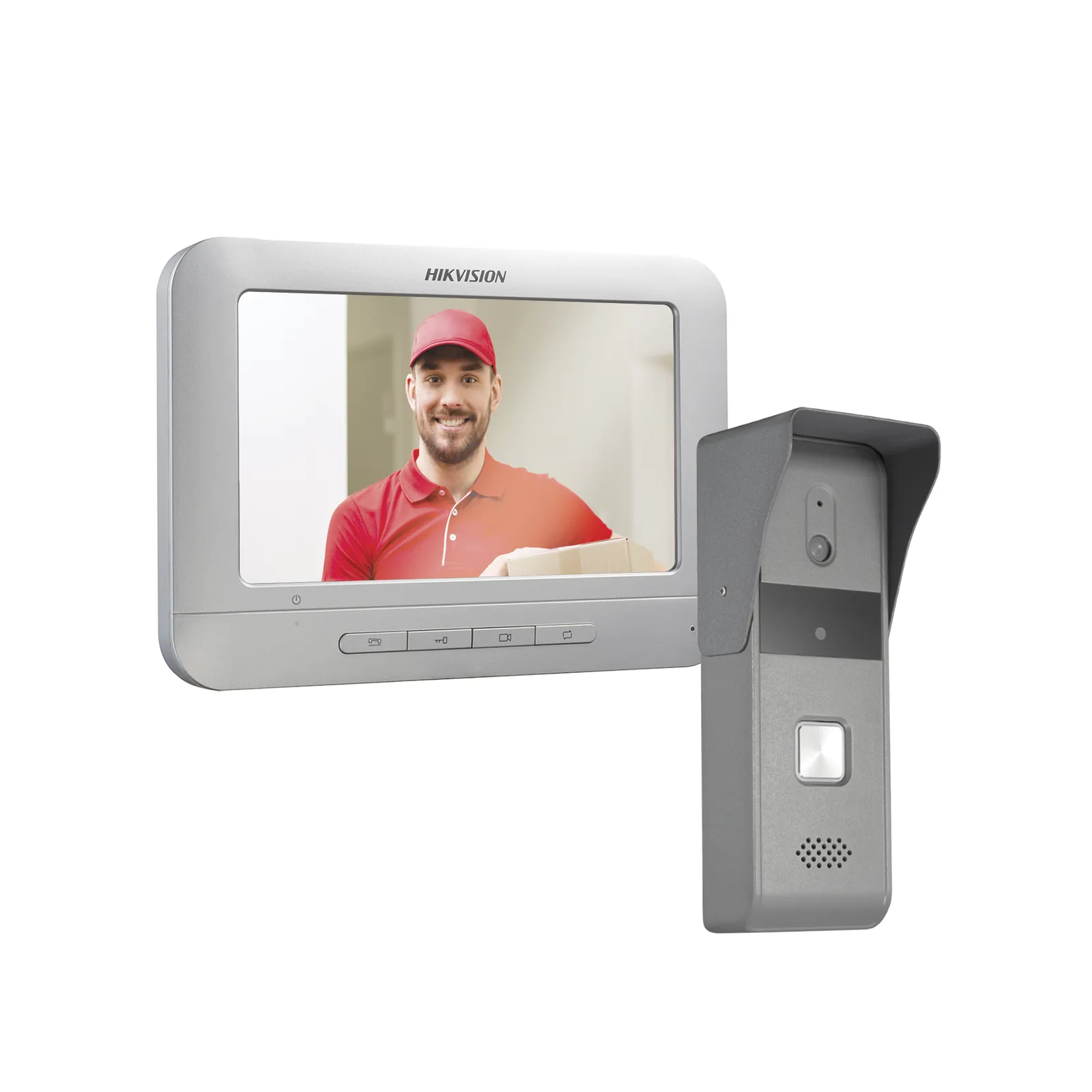 Kit de Videoportero Analógico con Pantalla LCD a Color de 7" / Frente de Calle para Exterior IP65 / Salida de Relevador