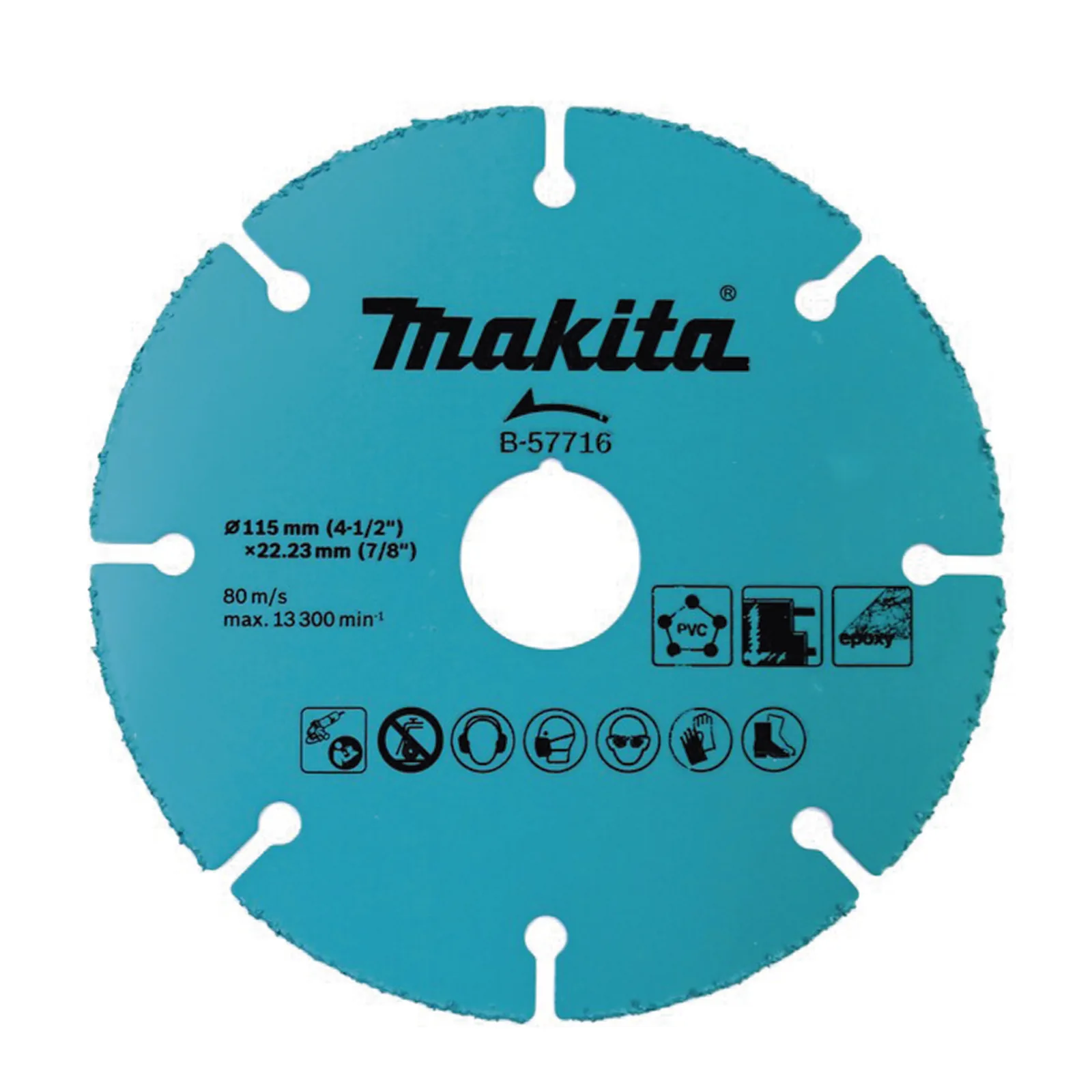 Disco de carburo de tugsteno 4 1/2" multi-material para esmeriladora, Ideal para Yeso y Epóxicos.