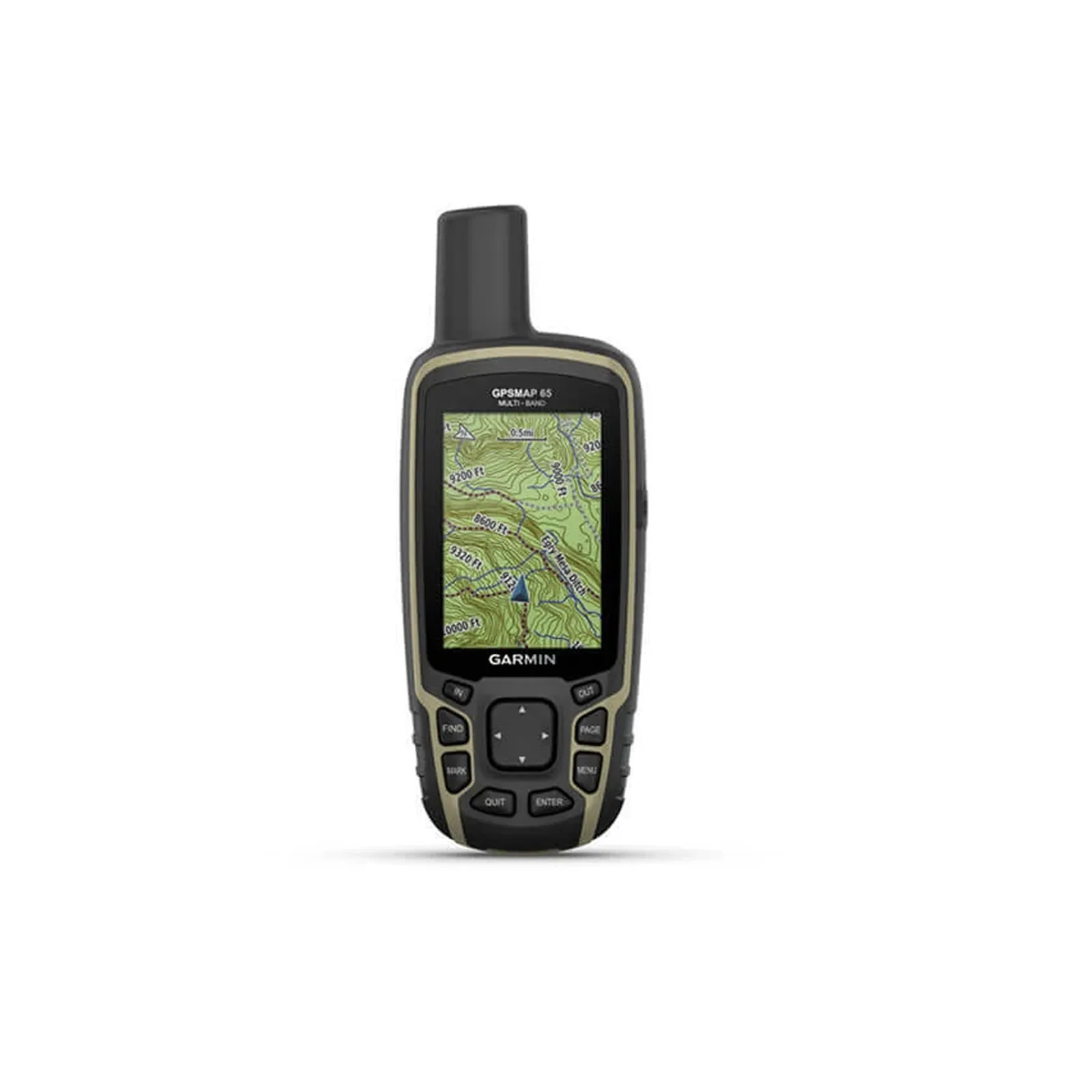 GPS Portátil GPSMAP 65 / con Pantalla a Color / Almacenamiento Interno de Hasta 5,000 Puntos / Memoria Interna de 16 GB / Resistente al Agua IPX7.