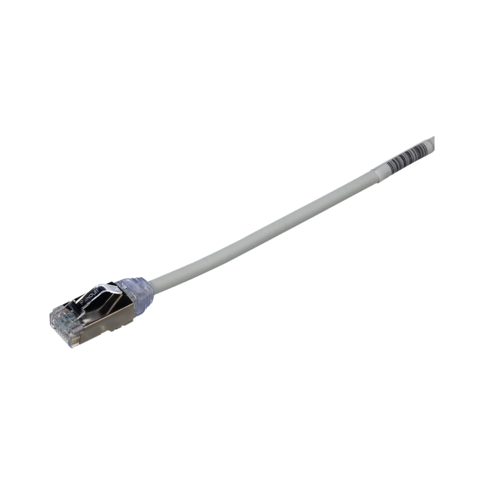 Patch Cord Cat6A, Diametro Reducido 28 AWG, Blindado S/FTP, CM/LS0H, 1 Metro (3.28 Pies), Color Gris