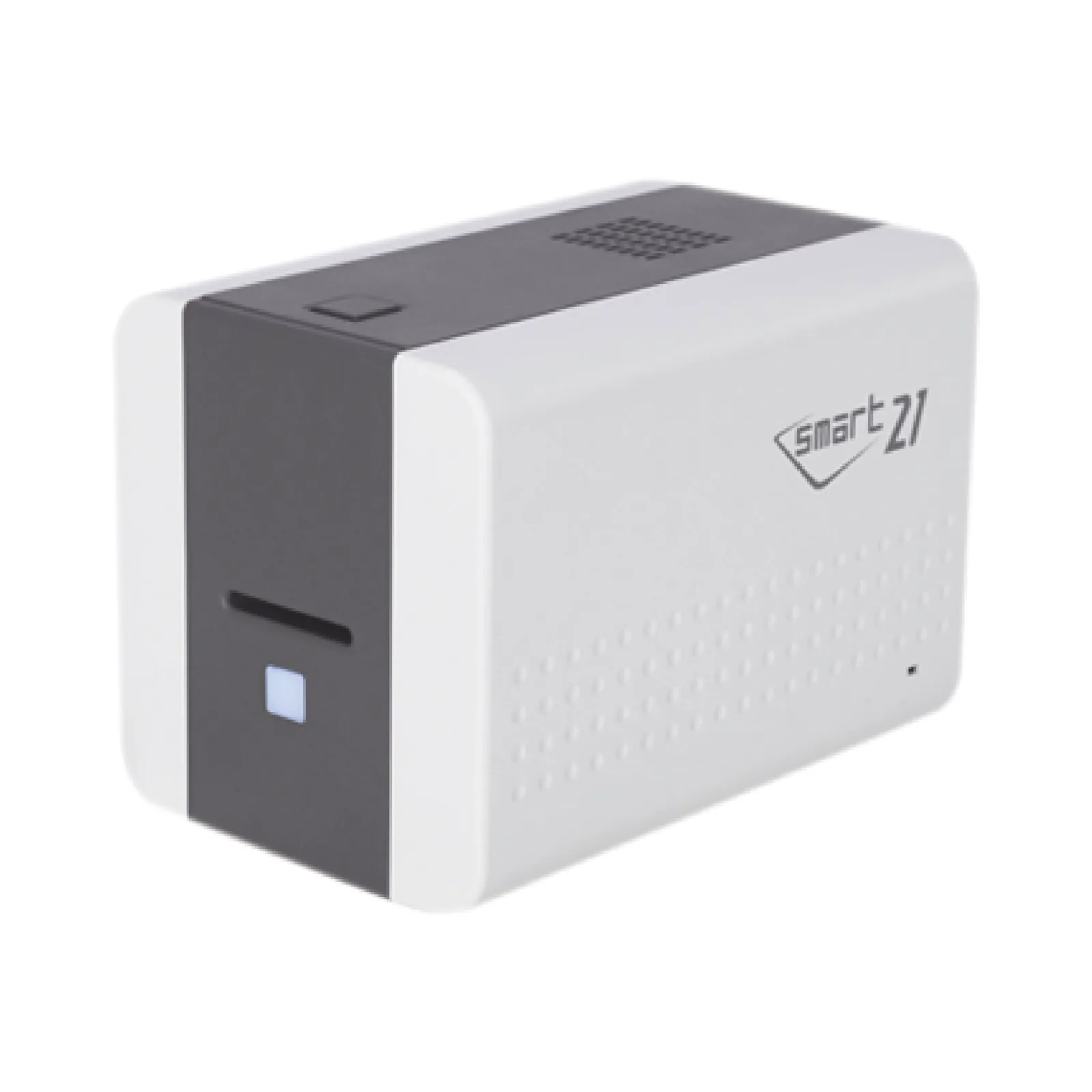 Impresora de Tarjetas Semi- automática SMART21 / Ingreso de Tarjetas Manual/Incluye Ribbon, Software y 100 Tarjetas PVC
