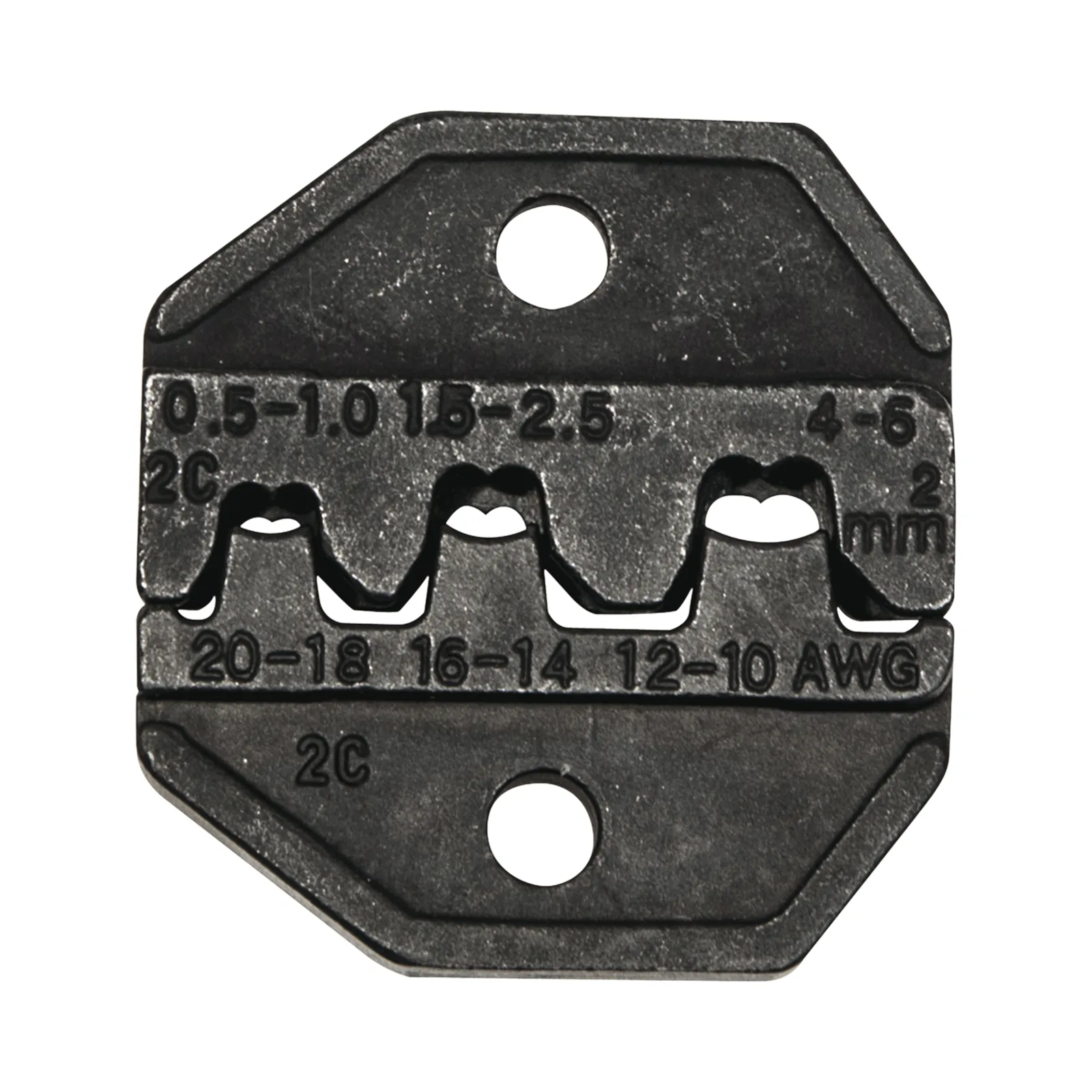 Matriz Ponchadora, Terminales sin Aislamiento o de Cilindro Abierto, 10-20 AWG. Compatible con Pinza Ponchadora VDV200-010