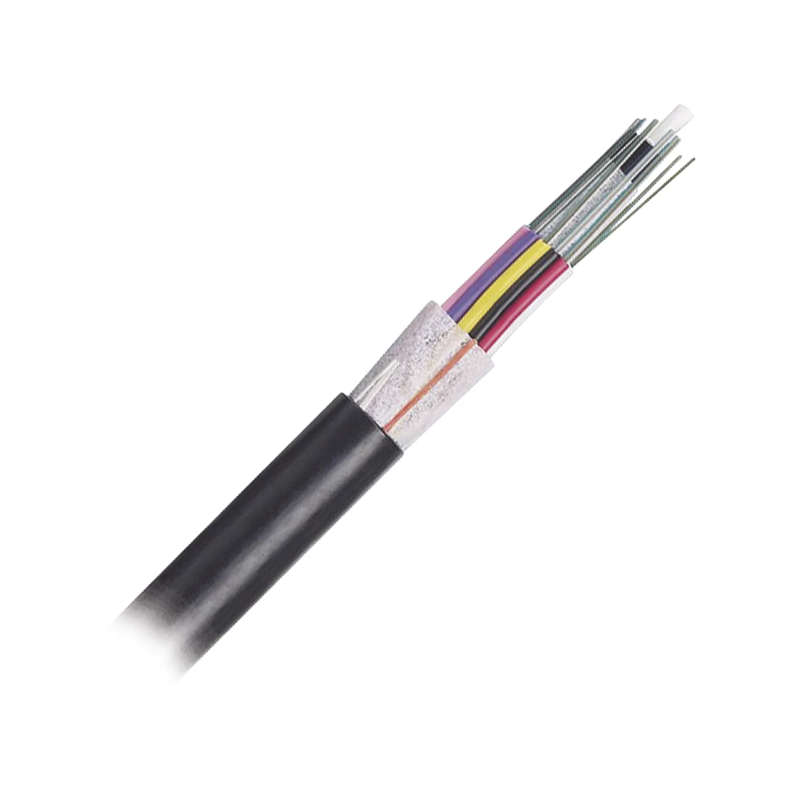 Cable de Fibra Óptica 12 Hilos, OSP (Planta Externa), No Armada (Dieléctrica), MDPE (Polietileno de Media Densidad), Multimodo OM4 50/125 Optimizada, Precio Por Metro