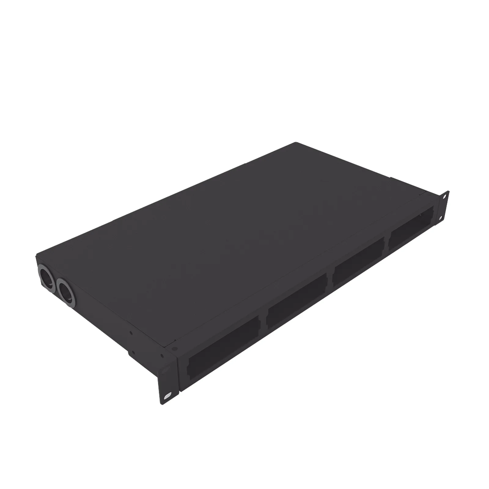 Distribuidor de Fibra Óptica Vacío 19 Pulgadas, Acepta 4 Placas Acopladoras de Linkedpro, Hasta 24 Fibras, 1UR, Incluye Charola de Empalme