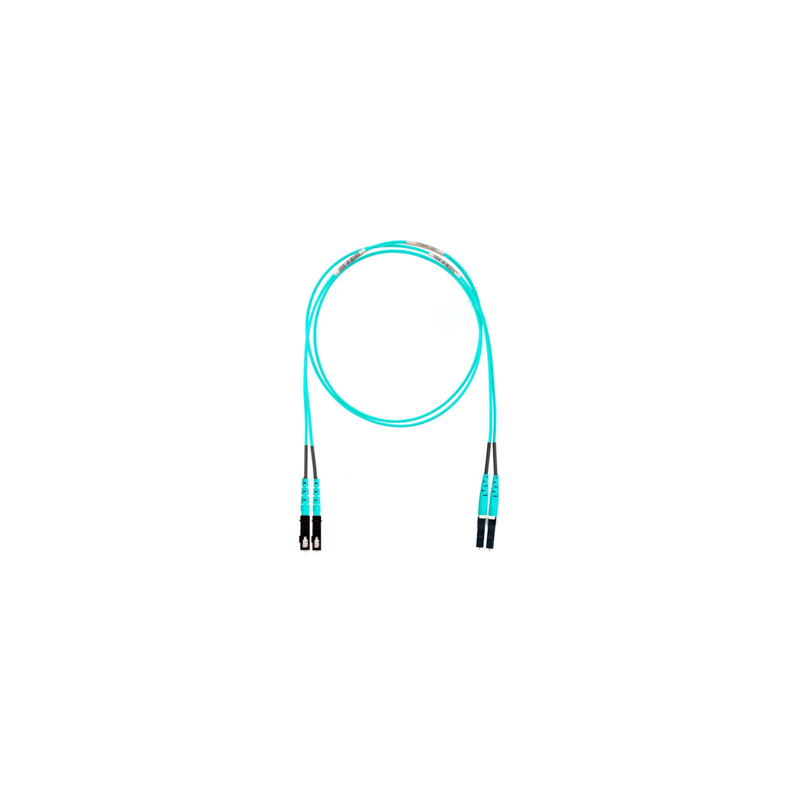 Jumper de Fibra Optica Multimodo 50/125 OM3, LC-SC Duplex, OFNR (Riser), Color Aqua, 15 Metros (49.21 Pies)
