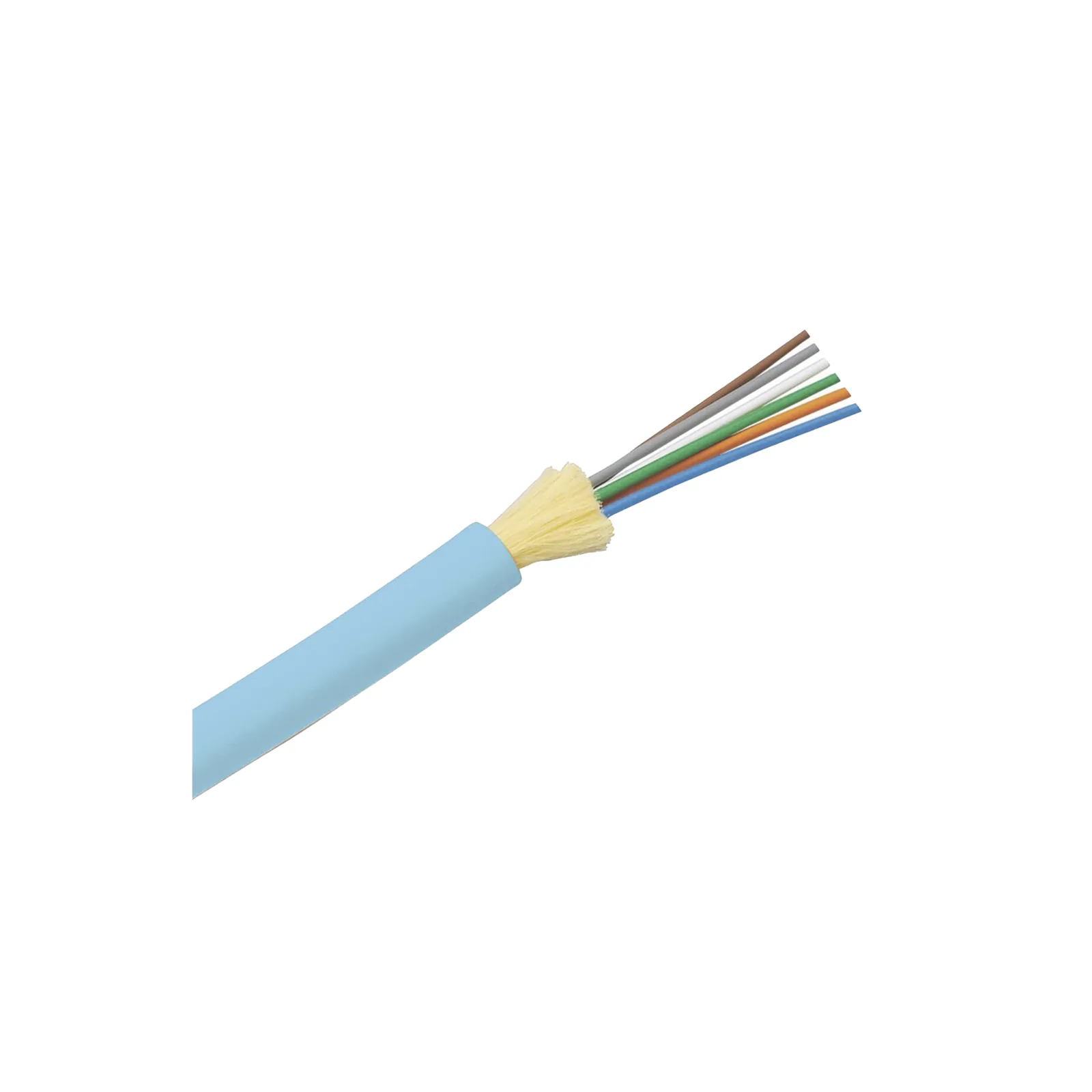 Cable de Fibra Óptica de 24 Hilos, Multimodo OM4 50/125 Optimizada, Interior, Tight Buffer 900um, No Conductiva (Dieléctrica), LSZH, Precio Por Metro