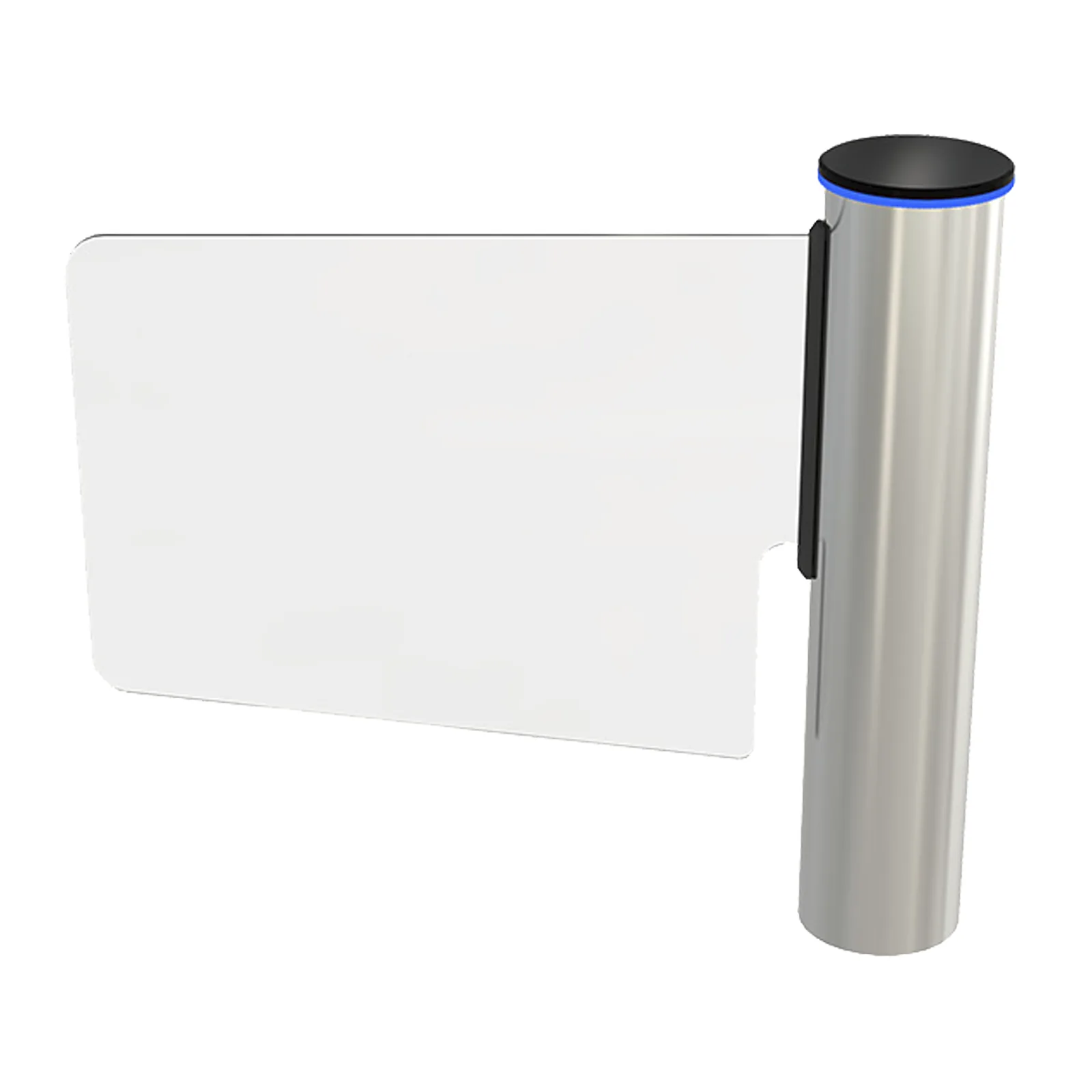 Torniquete Tipo Ala o Bandera Fabricado en Acero Inoxidable 304 con Hoja de Cristal Templado / Acceso Bidireccional con Corona LED