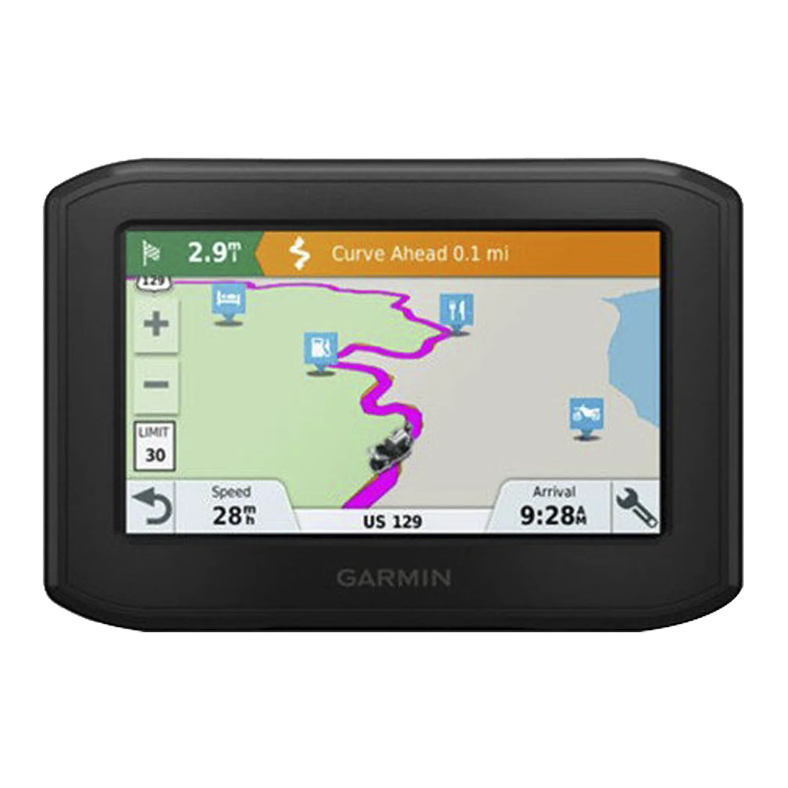 Navegador para Motocicleta Zūmo / Pantalla 4.3" Resistente / Ruteo Aventurero / Alertas para Motociclistas / Control de Música / Llamadas Manos Libres / Tráfico y Clima en Tiempo Real / Notificaciones Inteligentes / Compatible con Trip
