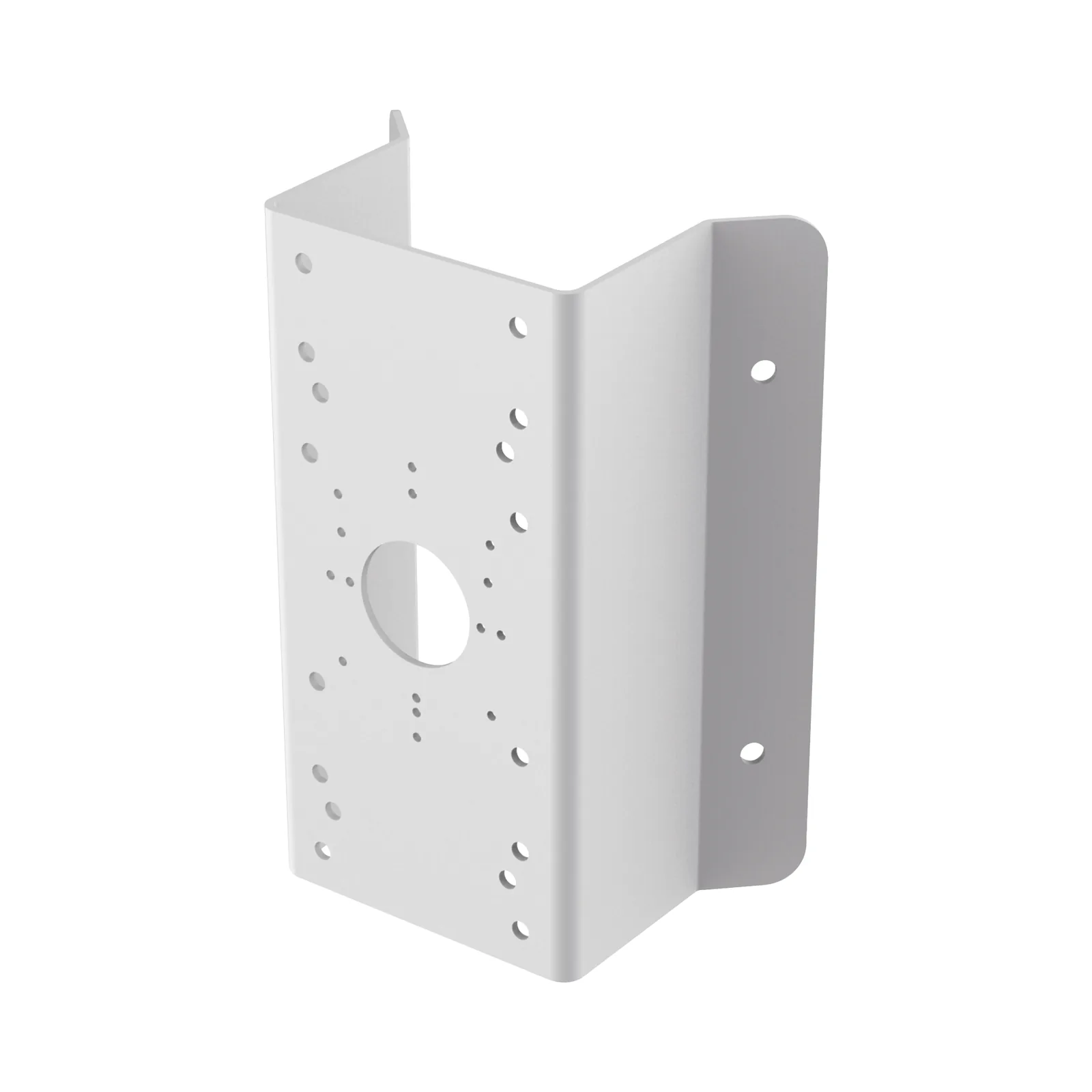 Montaje de Esquina para PTZ TURBOHD o IP / Uso en Exterior / Material de Acero de Carbono / Color Blanco
