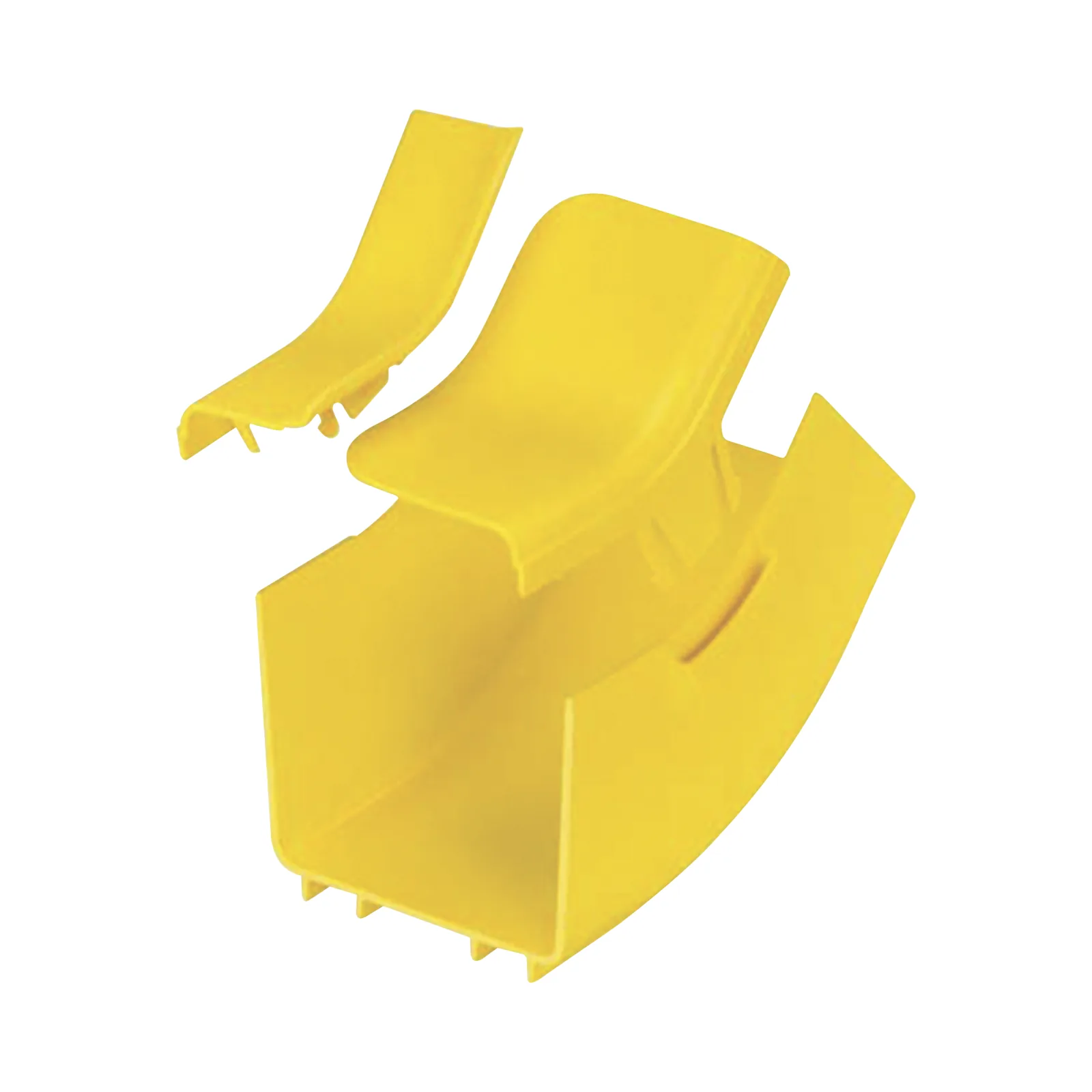 Bajada Vertical Interior de 45º con Tapa, Para uso con Canaletas 4X4 FiberRunner™, Color Amarillo