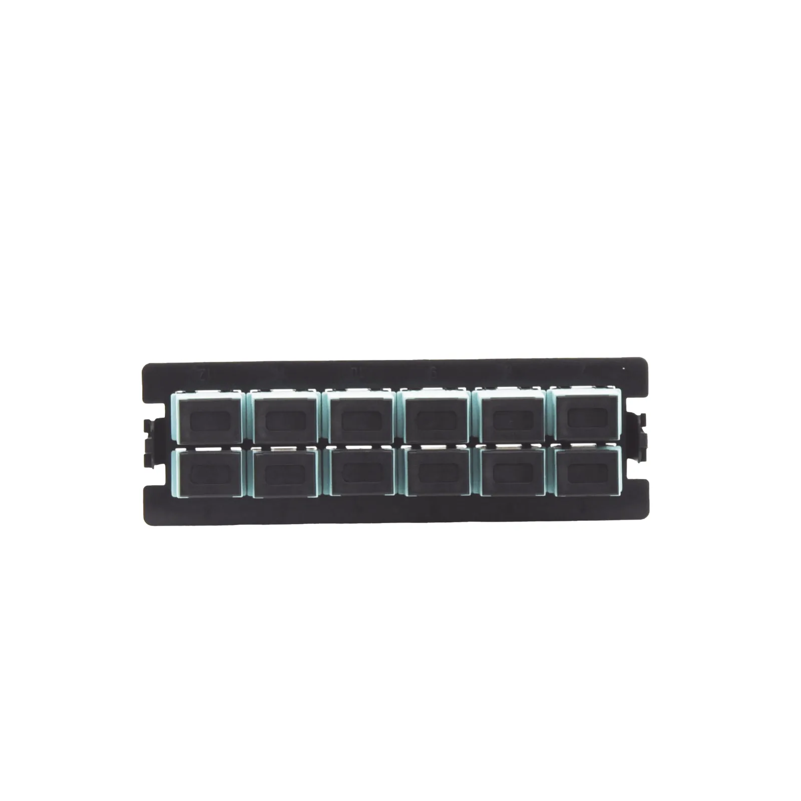 Placa Acopladora para Distribuidor de Fibra Óptica LP-ODF-8024, Incluye 12 Acopladores SC Simplex para Fibra Multimodo (12 Fibras)