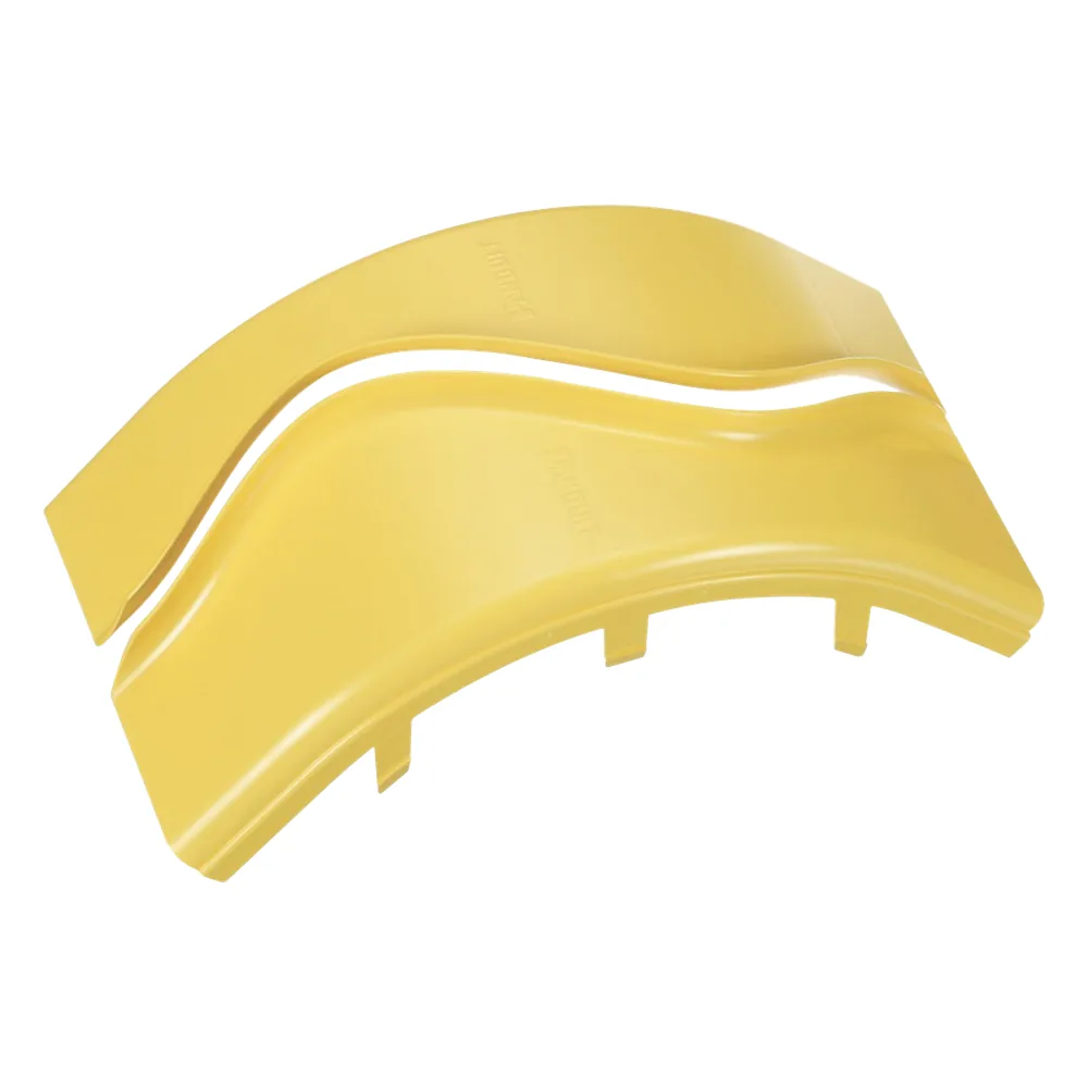 Tapa de Bajada Vertical Exterior de 90º, Para uso con Canaletas 6X4 FiberRunner™, Color Amarillo